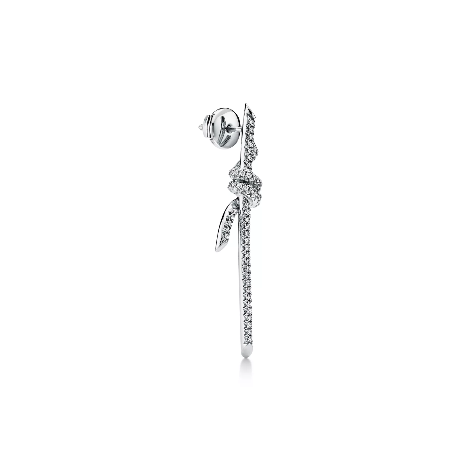 Drop Earrings in White Gold with Diamonds