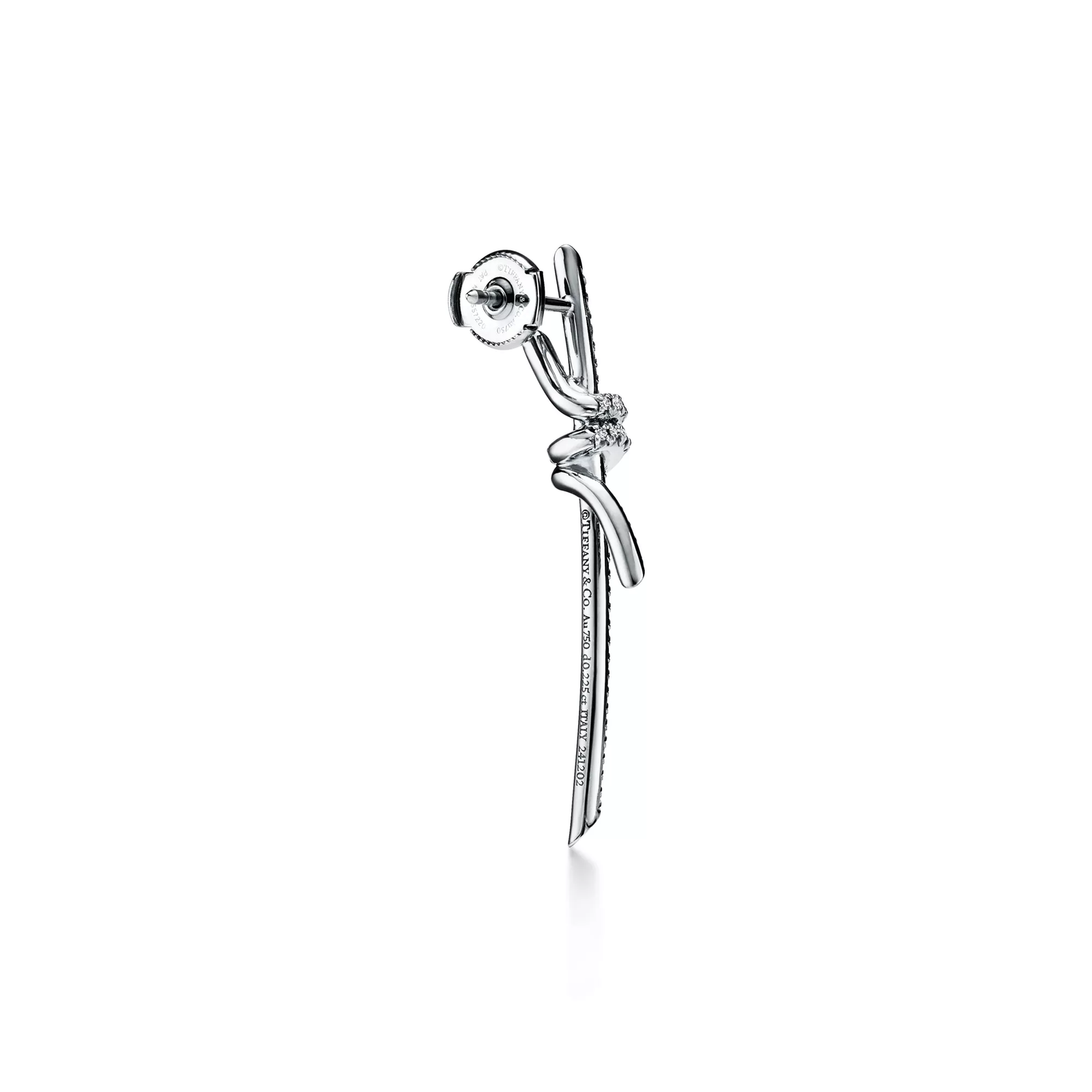 Drop Earrings in White Gold with Diamonds
