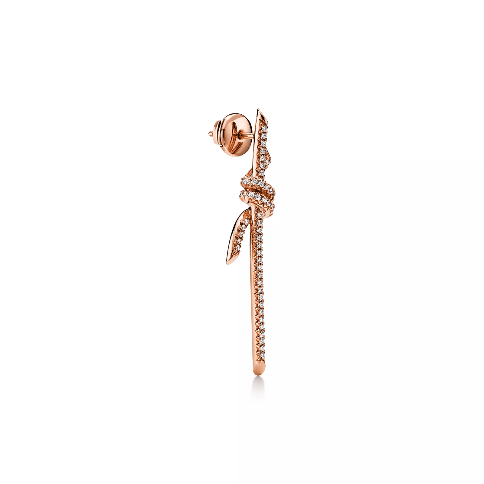 Drop Earrings in Rose Gold with Diamonds