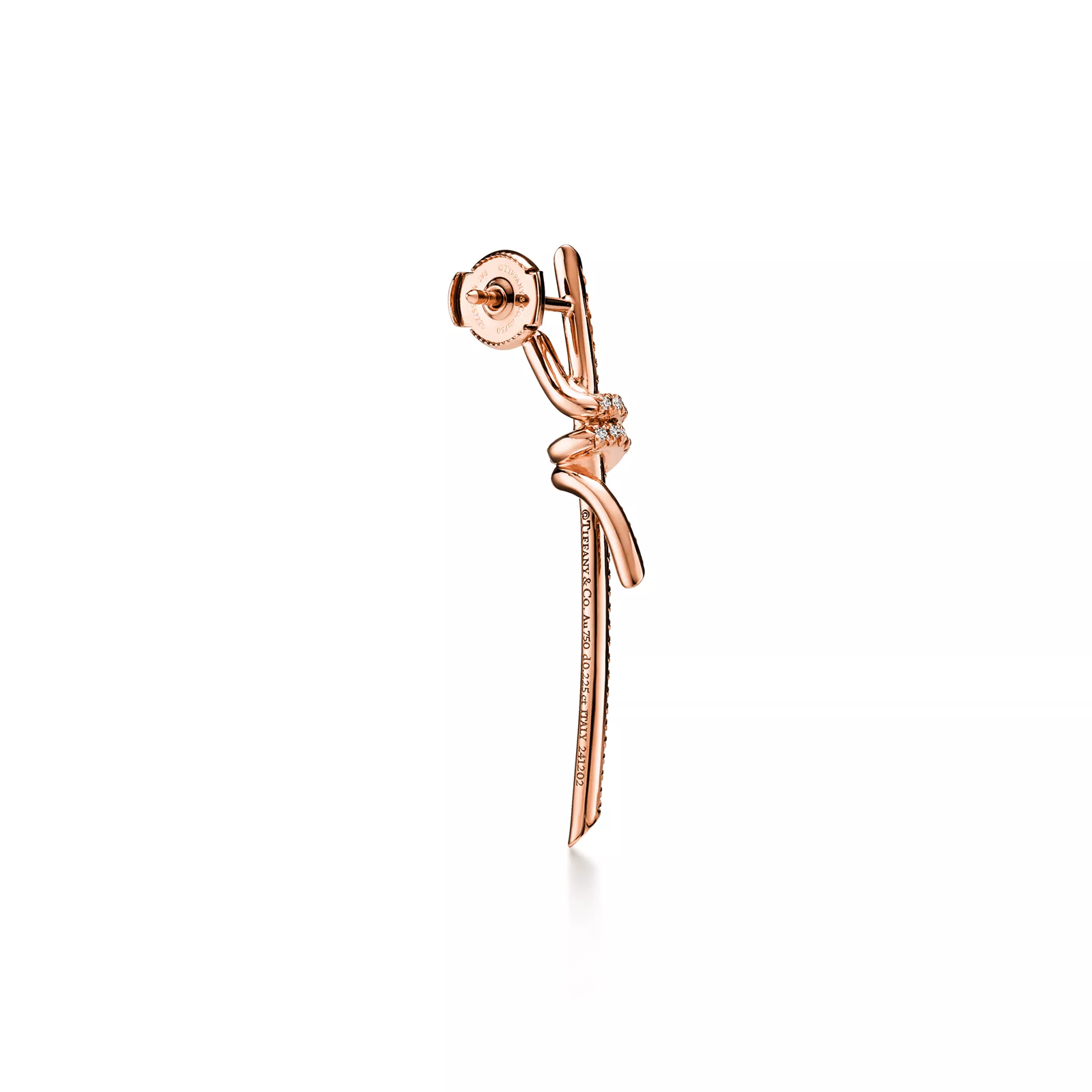 Drop Earrings in Rose Gold with Diamonds