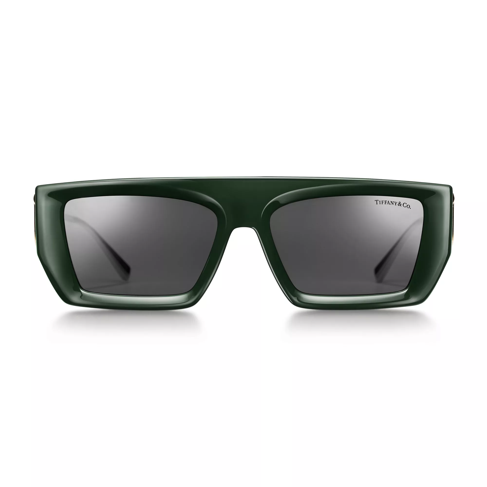 Sunglasses in Dark Green Acetate with Dark Gray Lenses