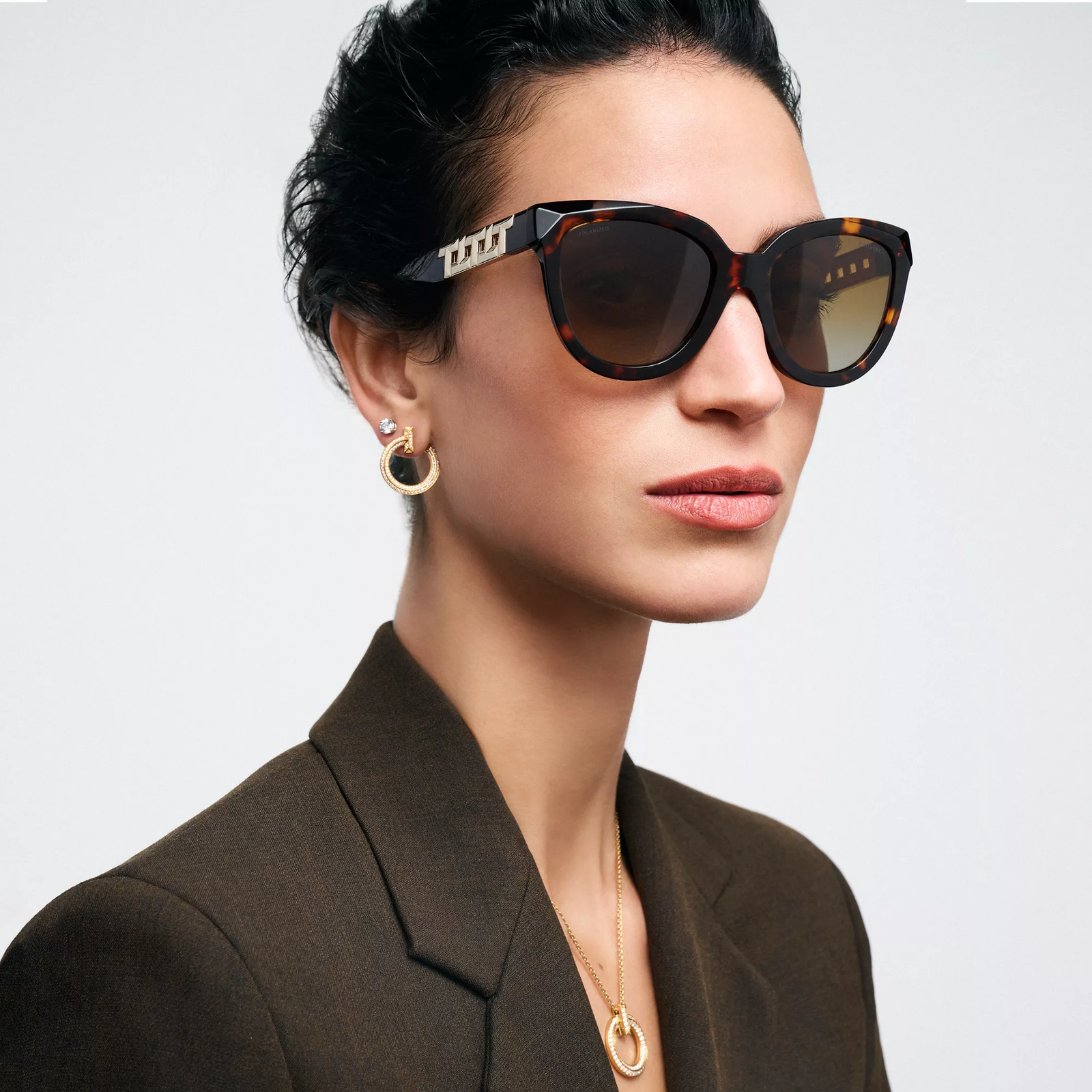 True Sunglasses in Tortoise Acetate with Brown Gradient Lenses