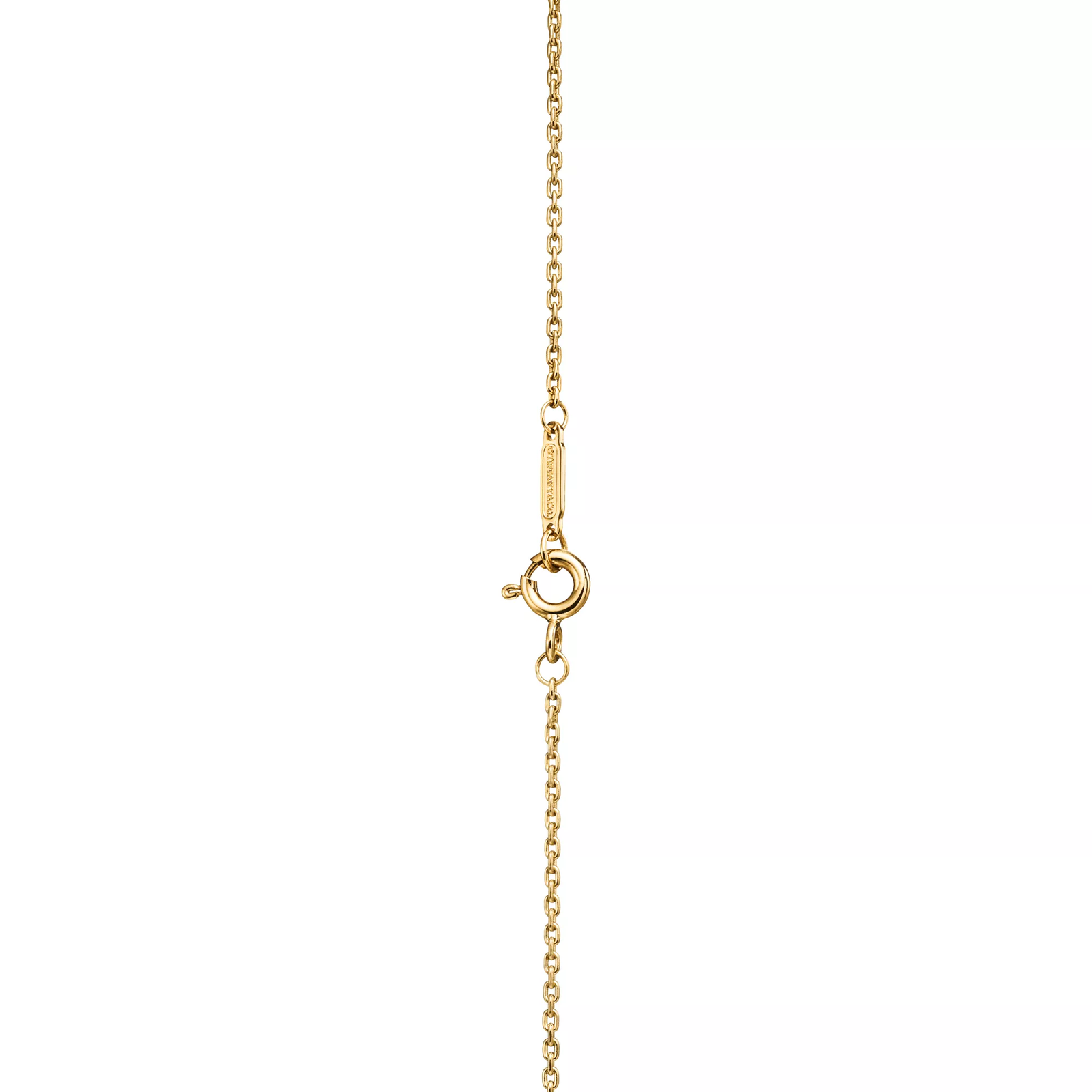 Narrow Pendant in Yellow Gold & Platinum with Diamonds