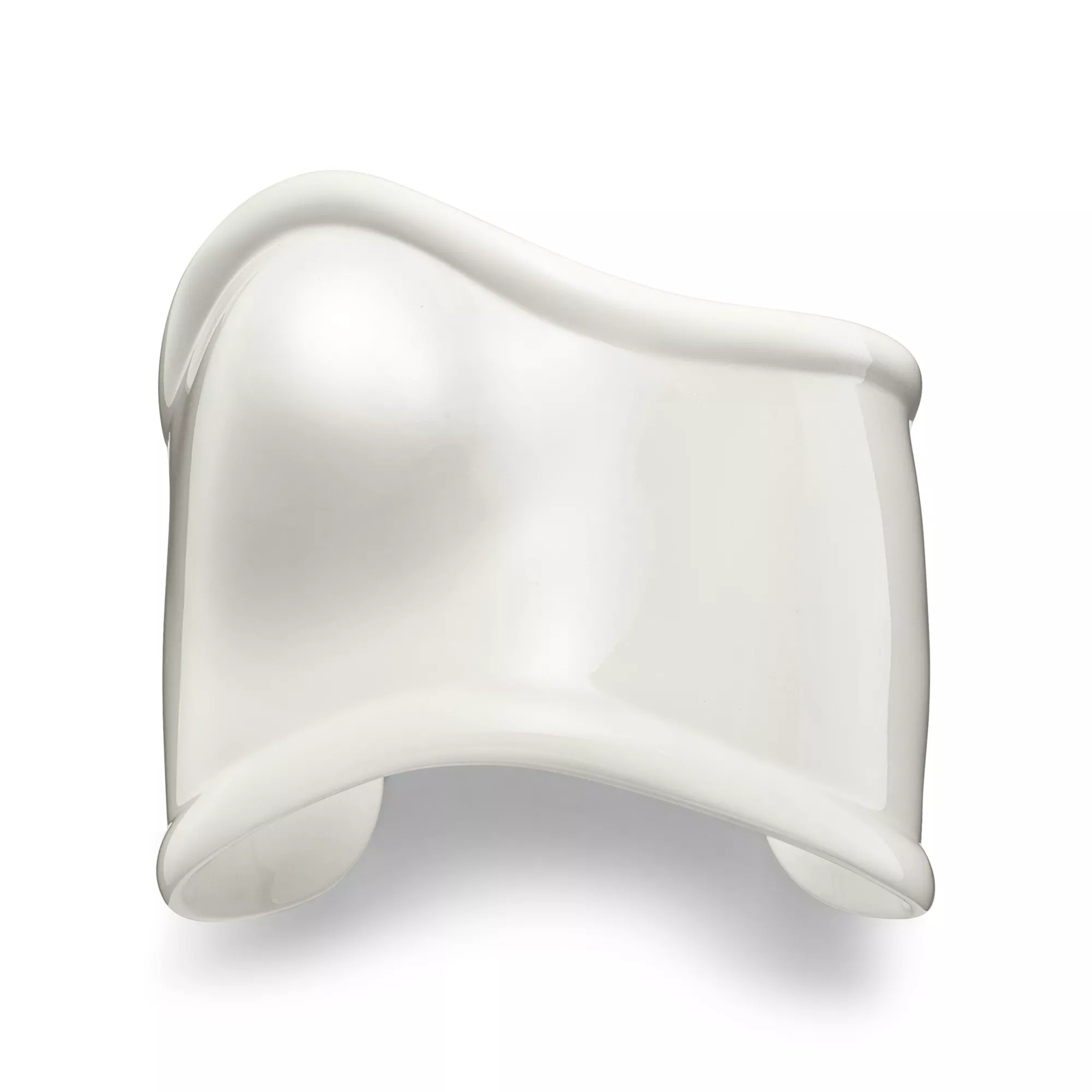 Medium Bone Cuff in White Finish over Copper