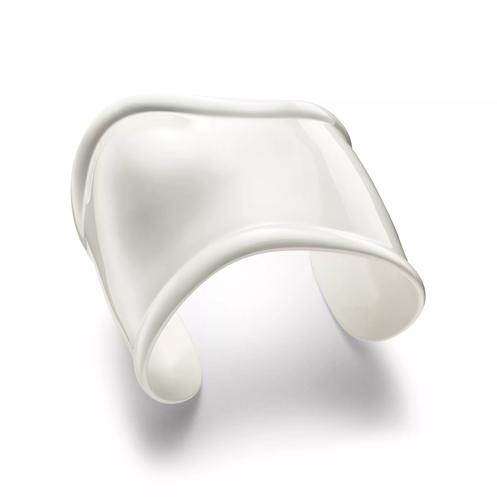 Medium Bone Cuff in White Finish over Copper
