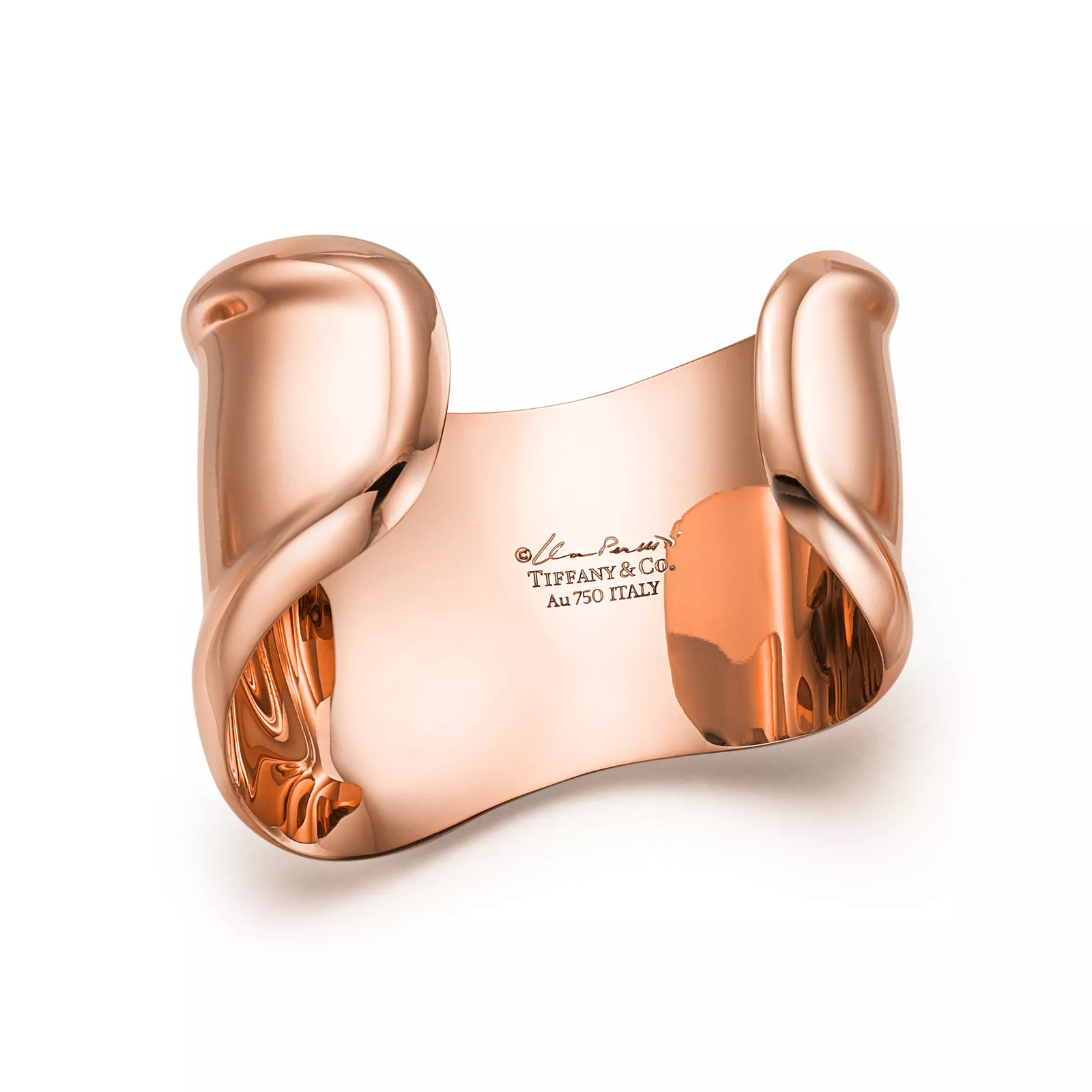 Small Bone Cuff in Rose Gold, 43 mm Wide
