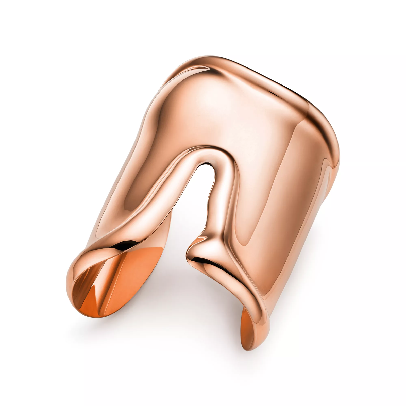 Large Bone Cuff in Rose Gold, 95 mm Wide