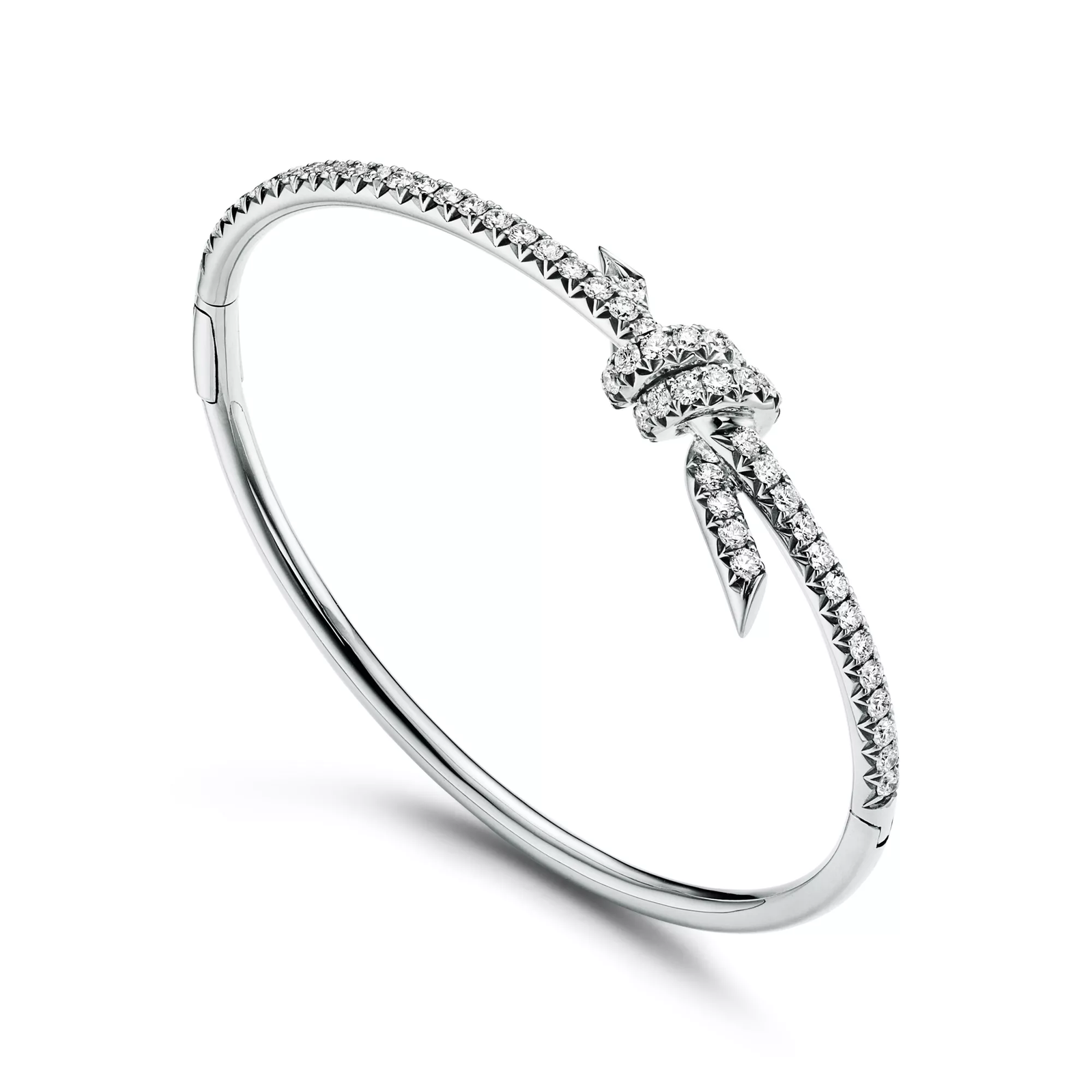 Bangle in White Gold with Diamonds