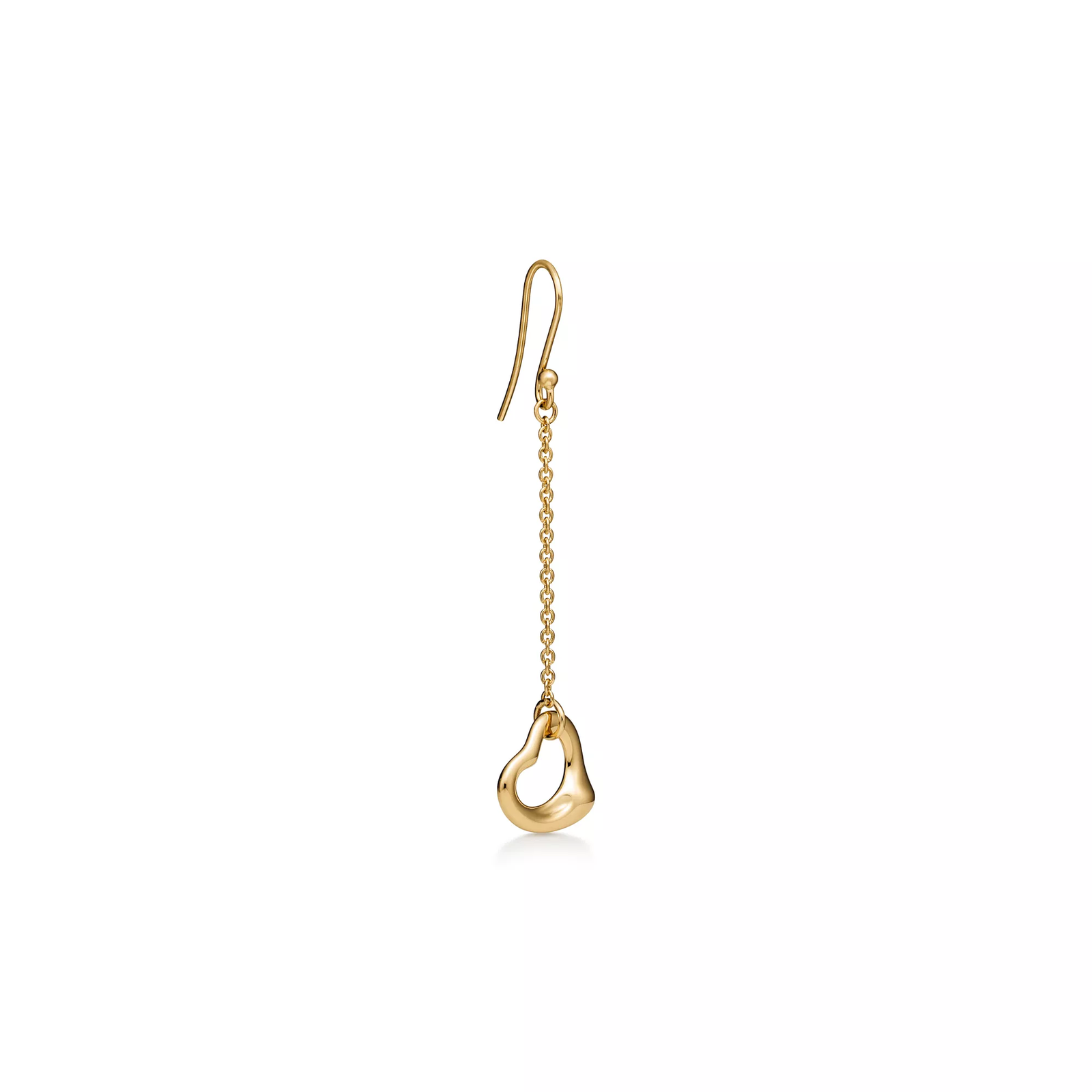 Open Heart Earrings in Yellow Gold