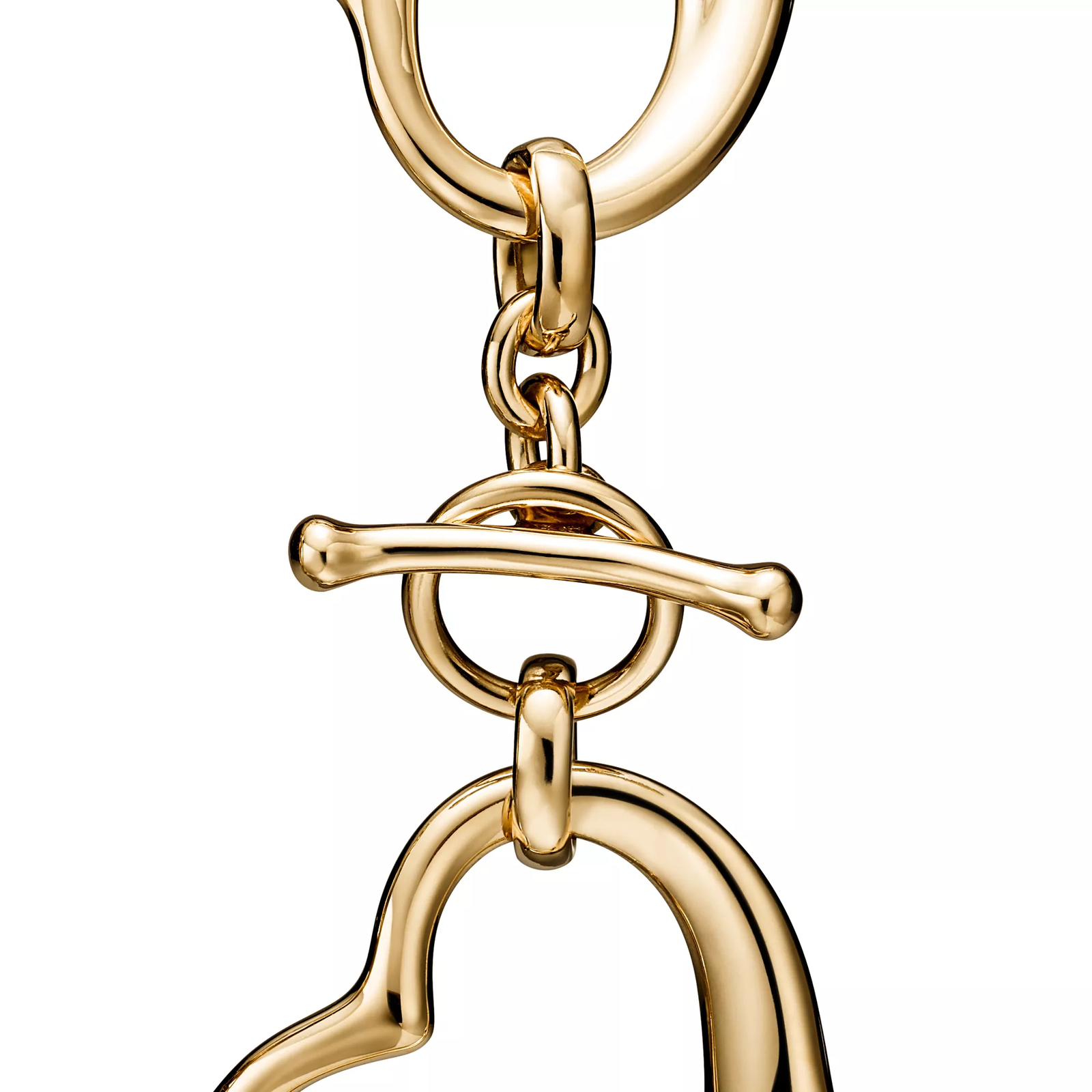 Open Heart Bracelet in Yellow Gold