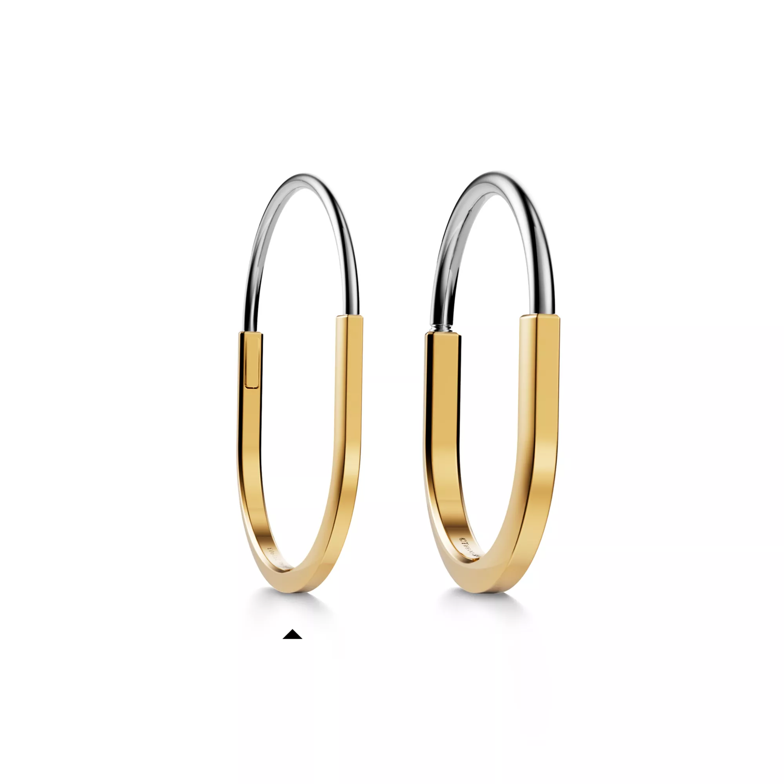 Narrow Bangle in Yellow and White Gold