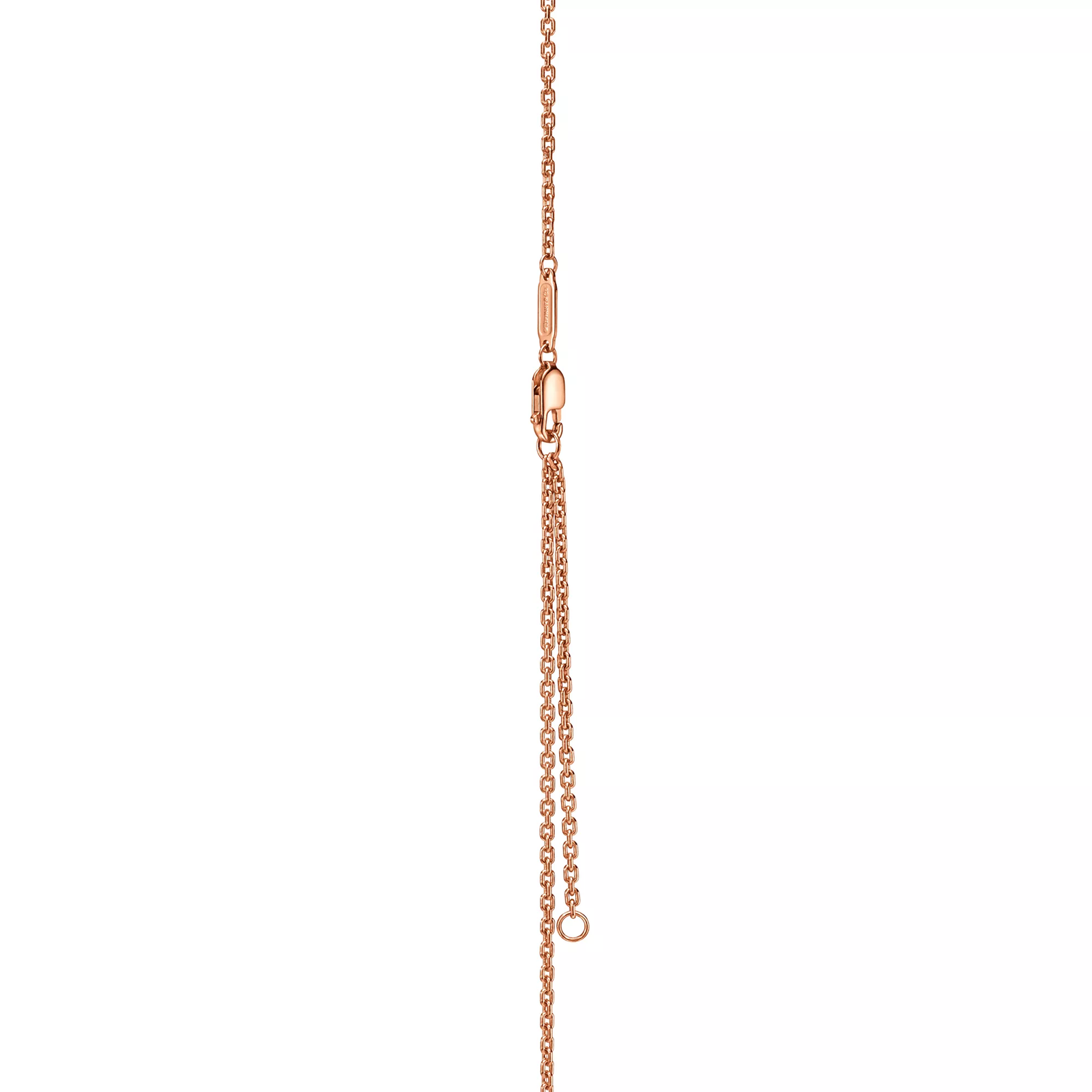 Small Lock Pendant in Rose Gold with Pave Diamonds