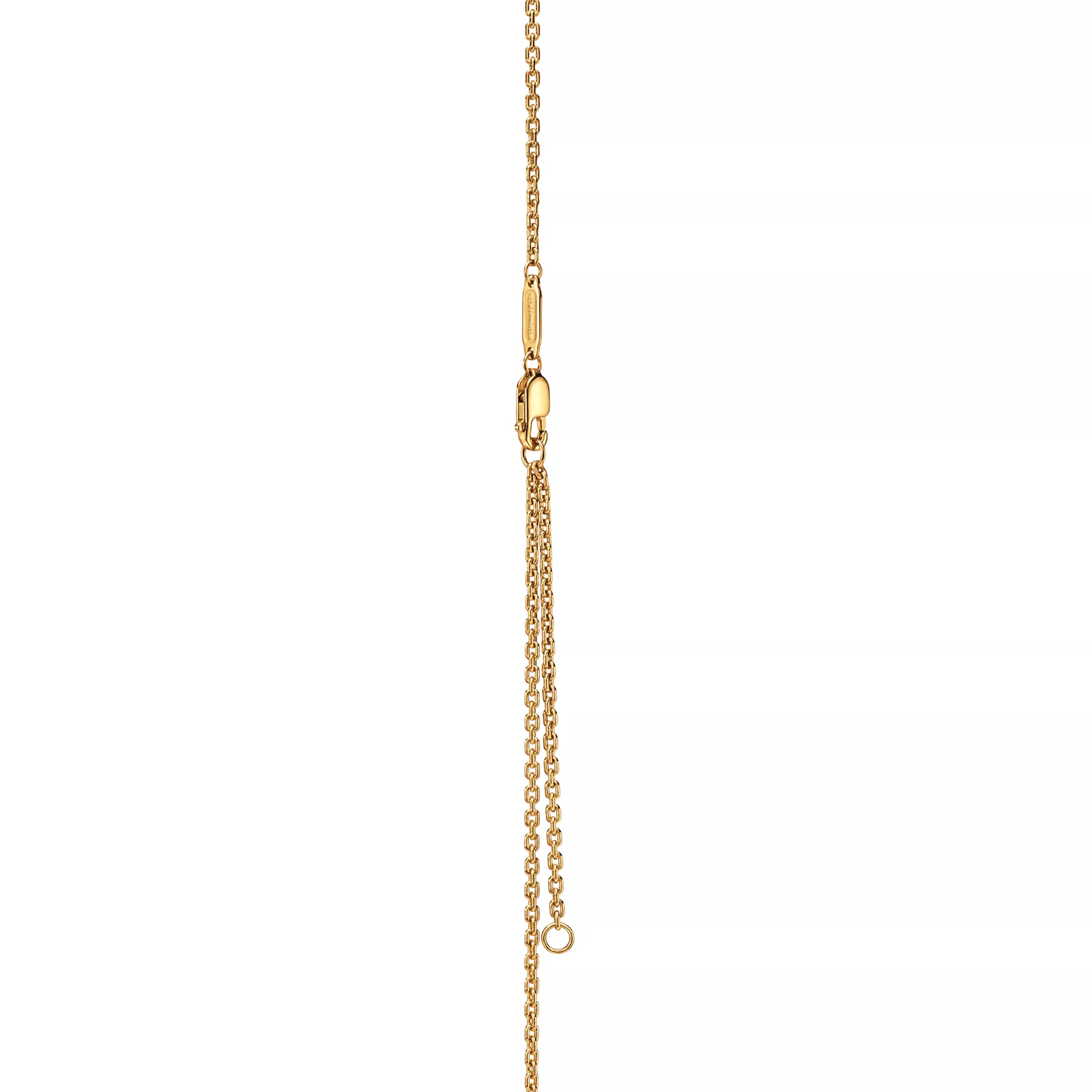 Small Lock Pendant in Yellow Gold with Pave Diamonds