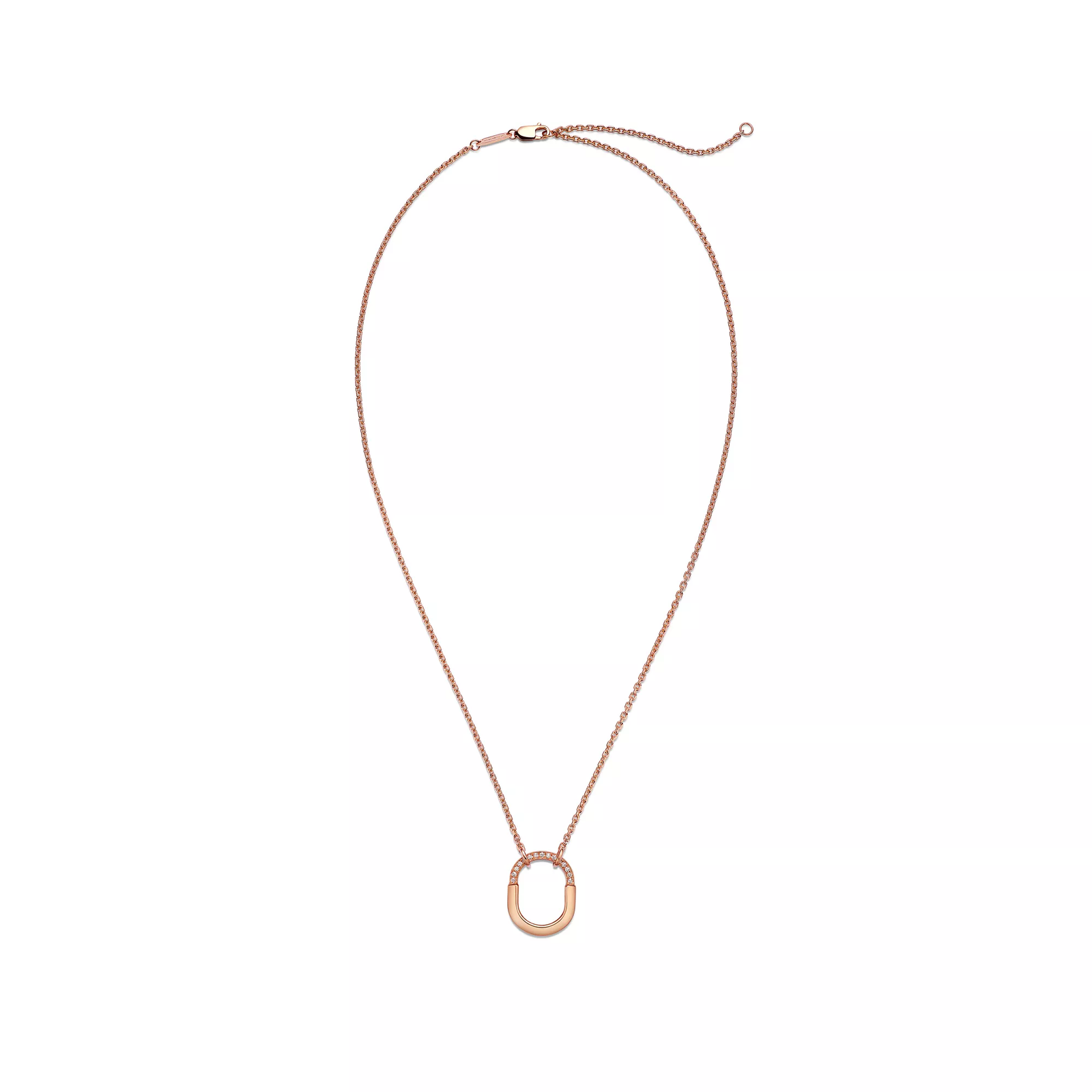 Small Pendant in Rose Gold with Diamonds