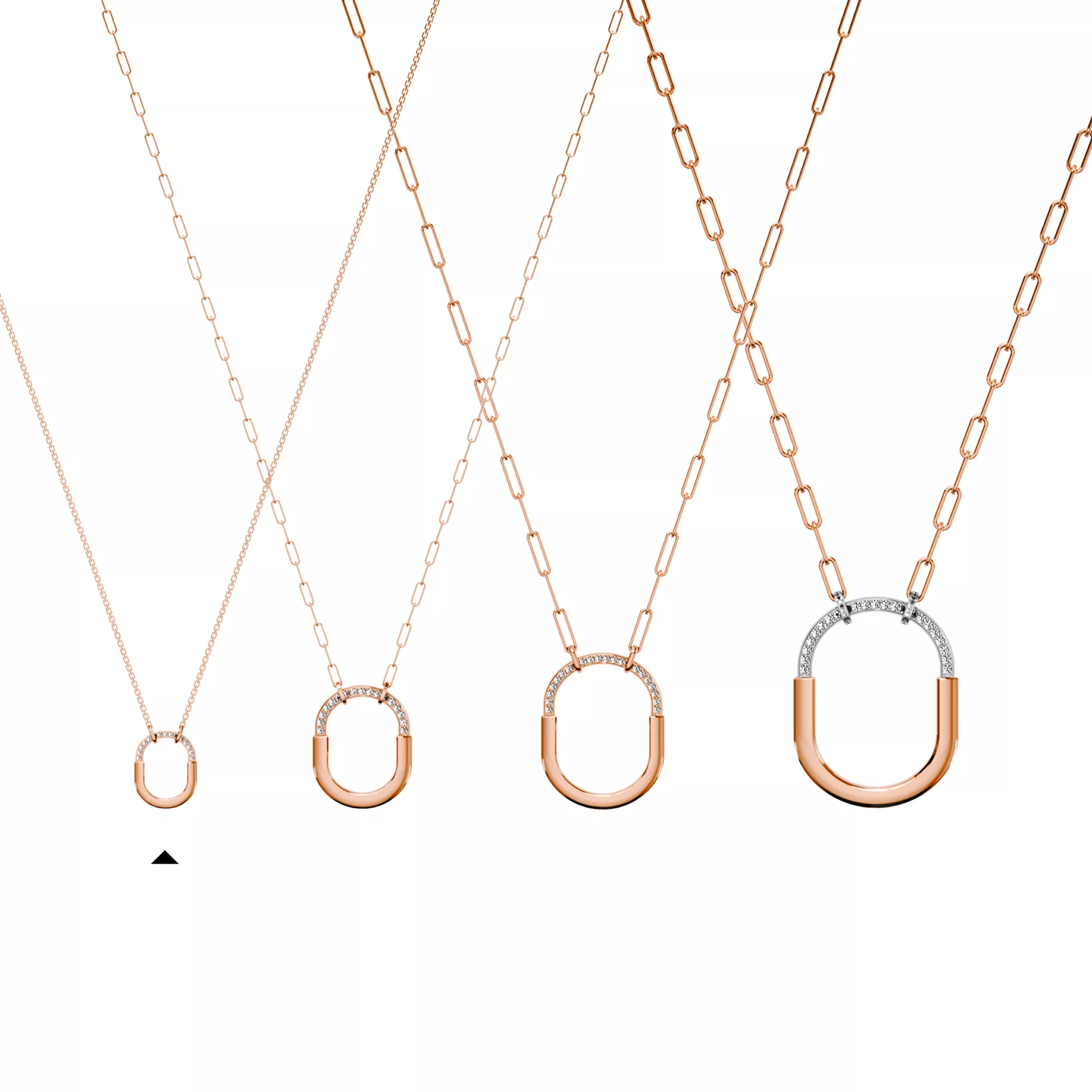 Small Pendant in Rose Gold with Diamonds