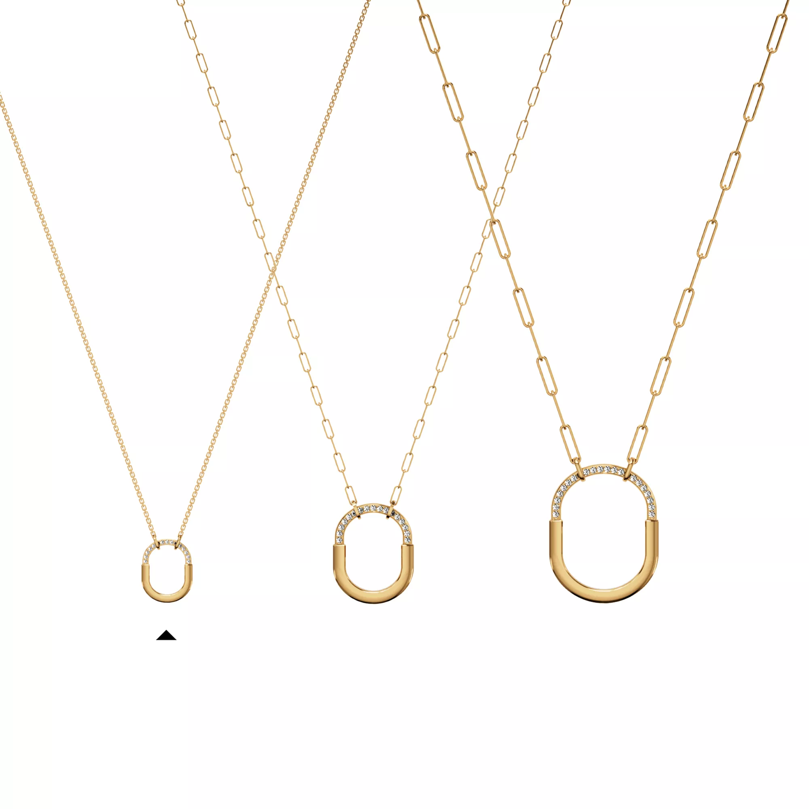Small Pendant in Yellow Gold with Diamonds