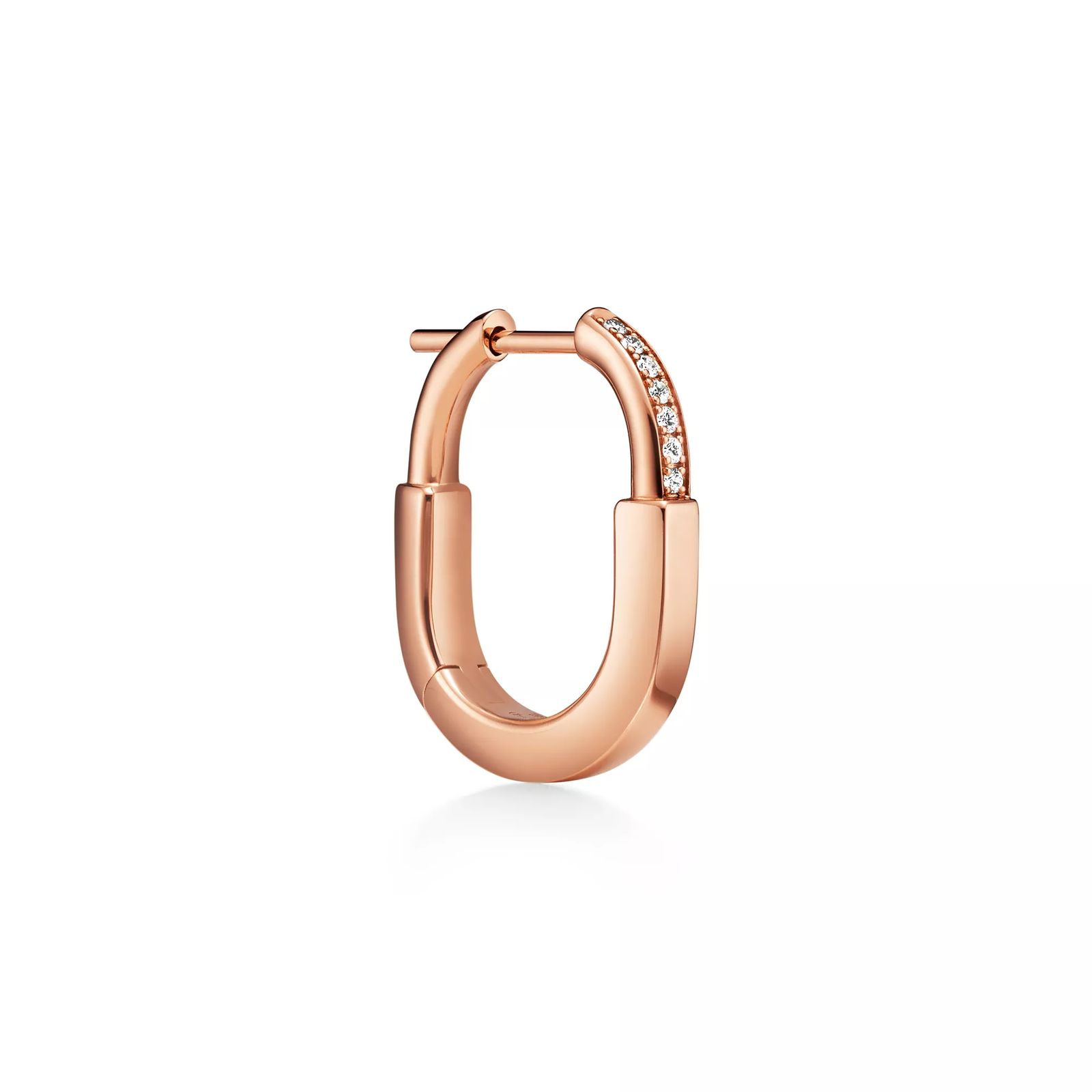 Small Earrings in Rose Gold with Diamonds