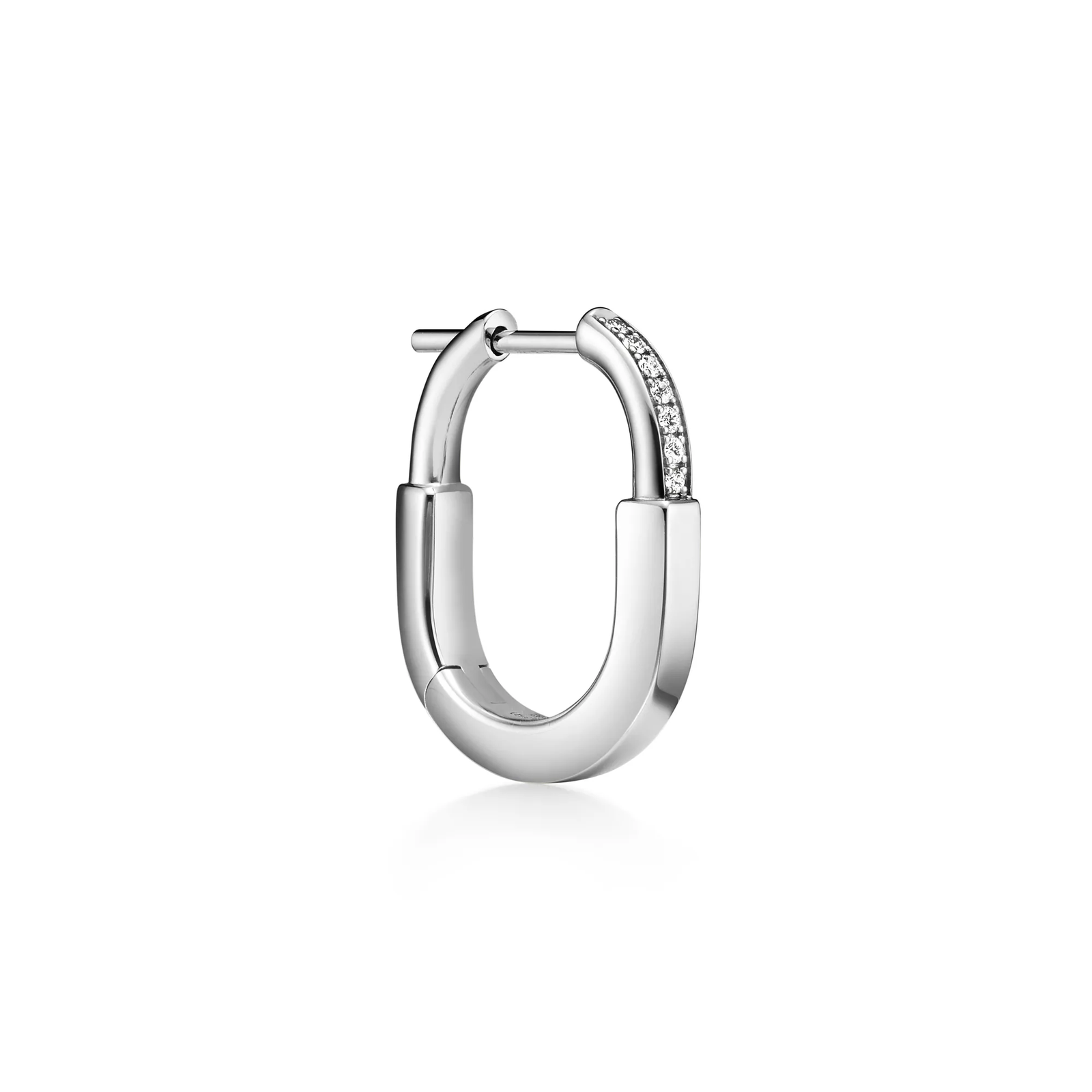 Small Earrings in White Gold with Diamonds