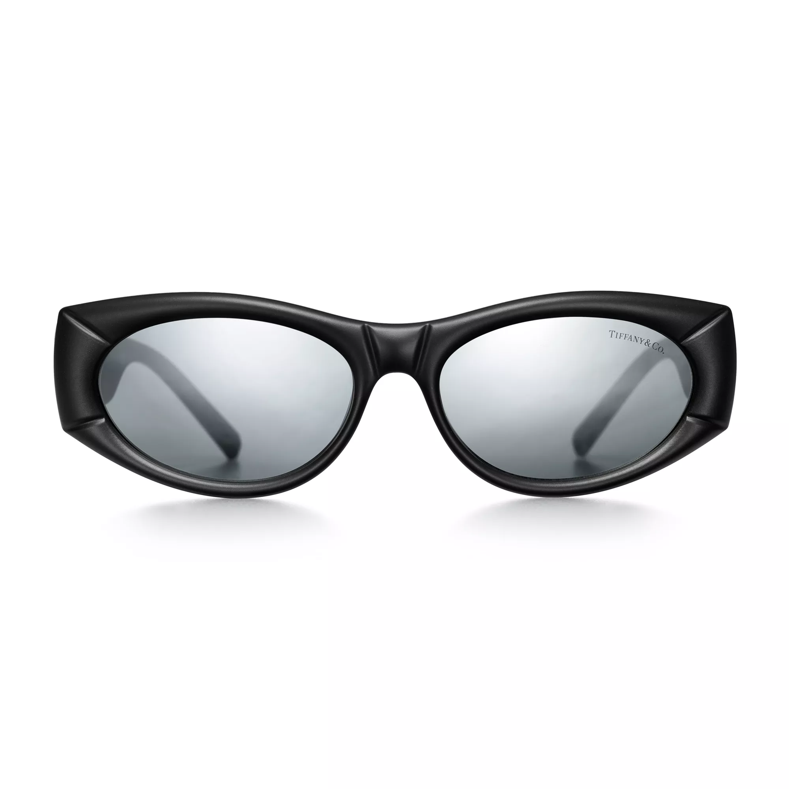 Sunglasses in Black Acetate with Gray Mirrored Lenses