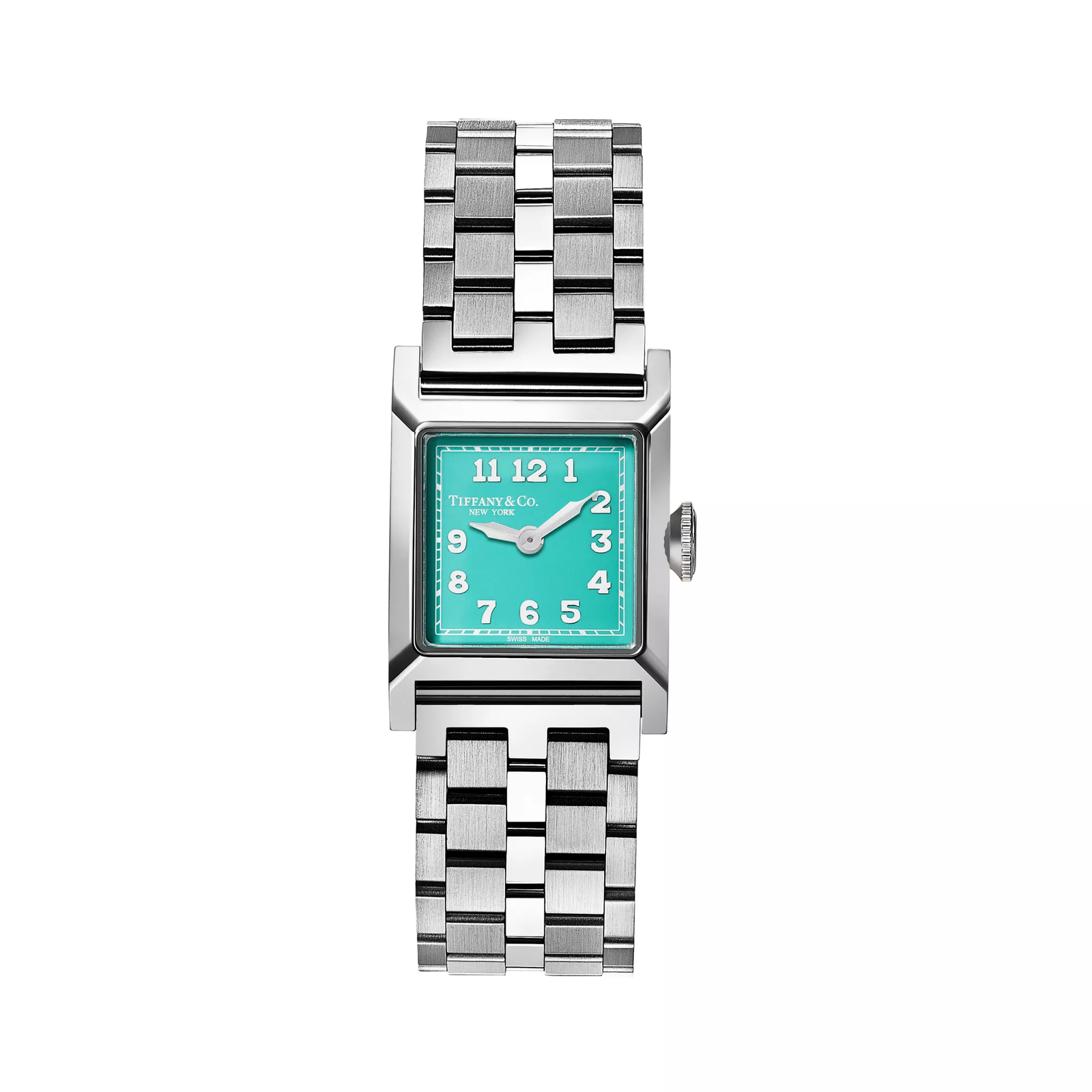 20 mm Watch in Steel with a Tiffany Blue Dial