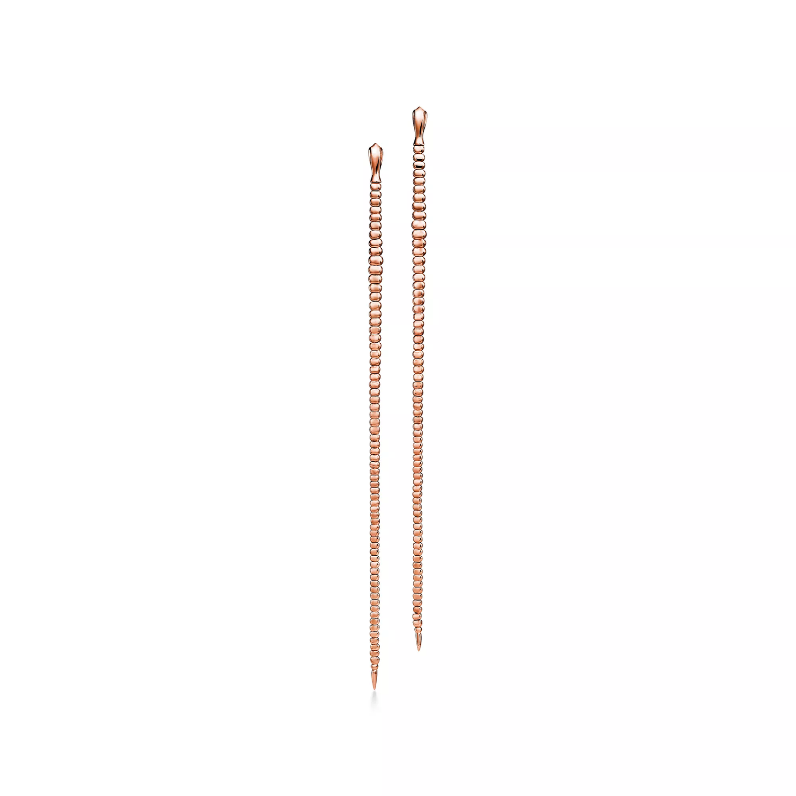 Snake Earrings in Rose Gold