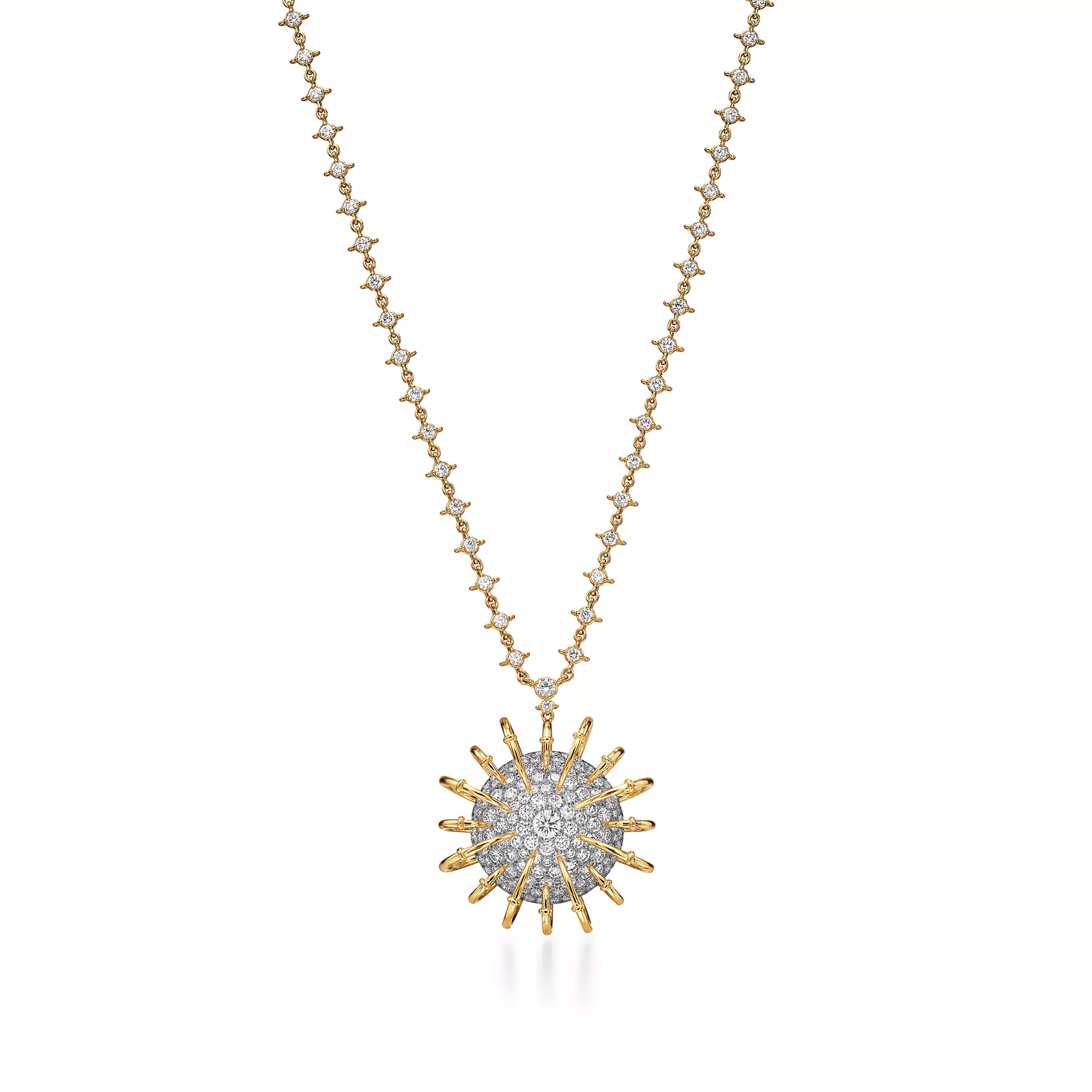 Pendant in Gold and Platinum with Diamonds