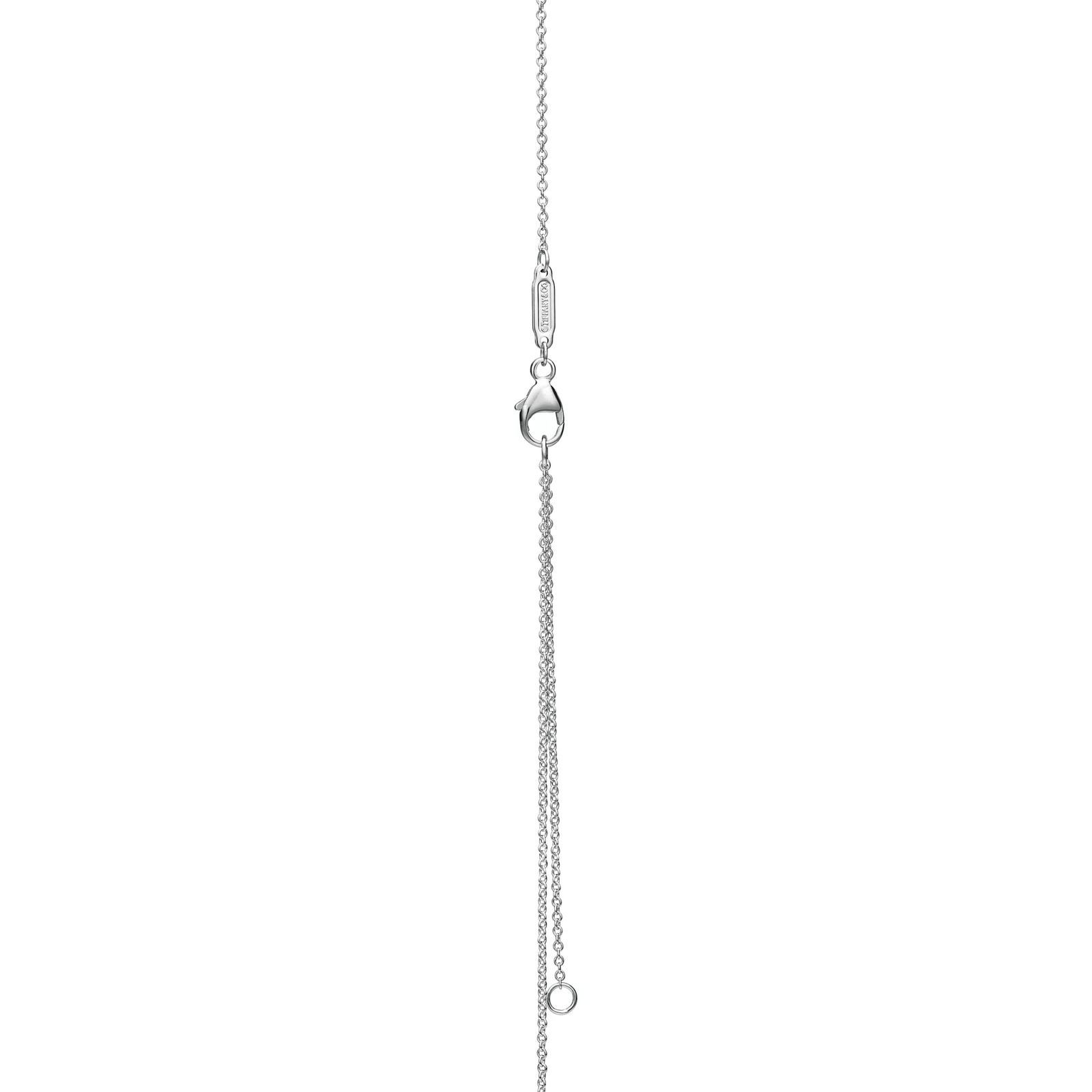 Mini Heart Tag Pendant in Sterling Silver with a Diamond