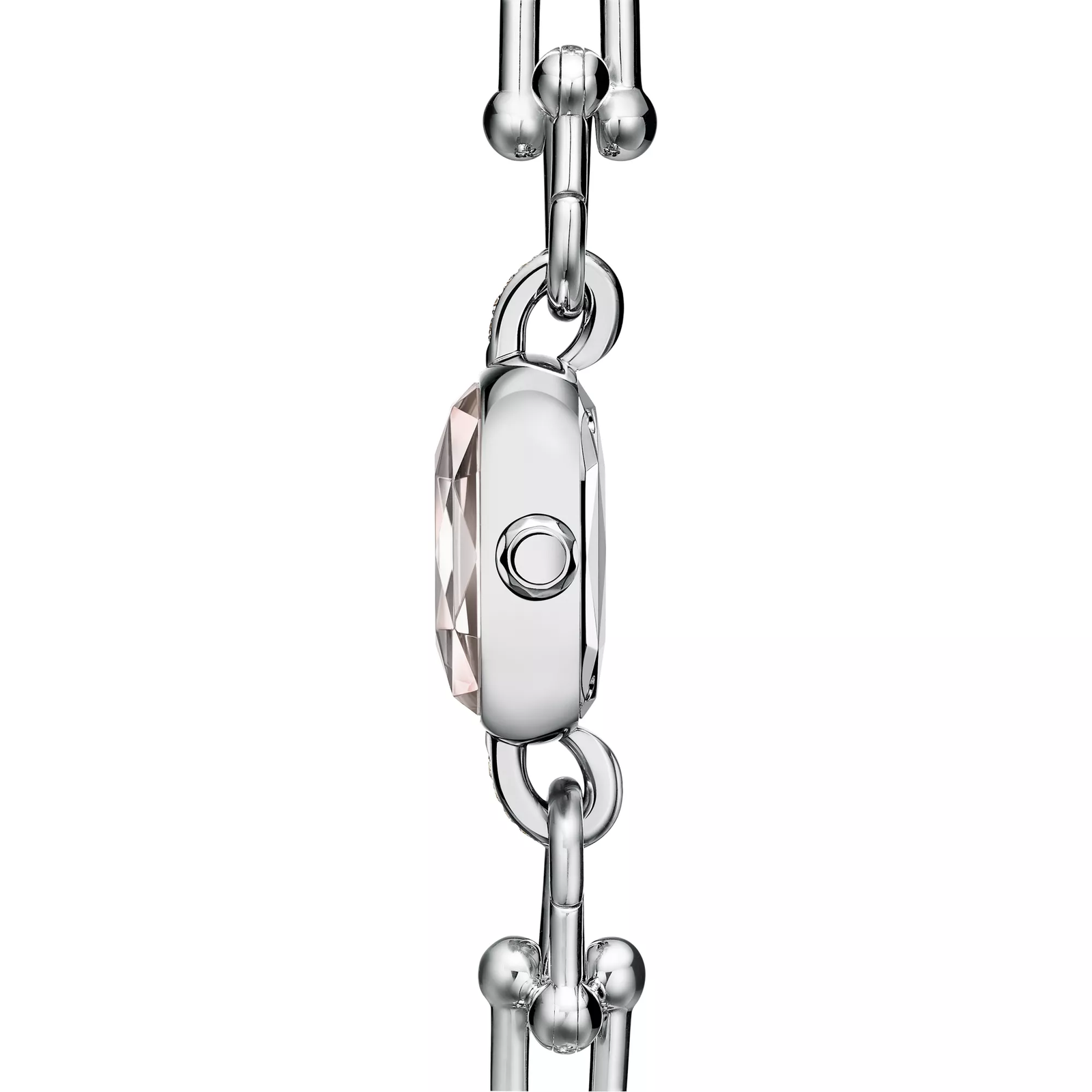 Watch in Sterling Silver and Diamonds with Pink Mother-of-pearl