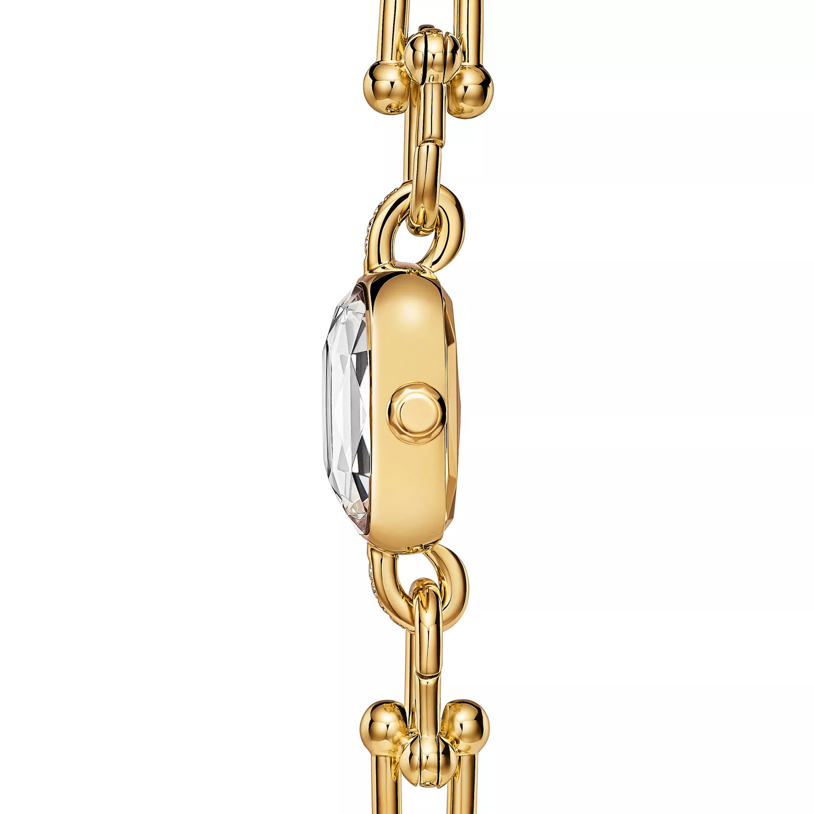 Watch in Yellow Gold with Diamonds and White Mother-of-pearl