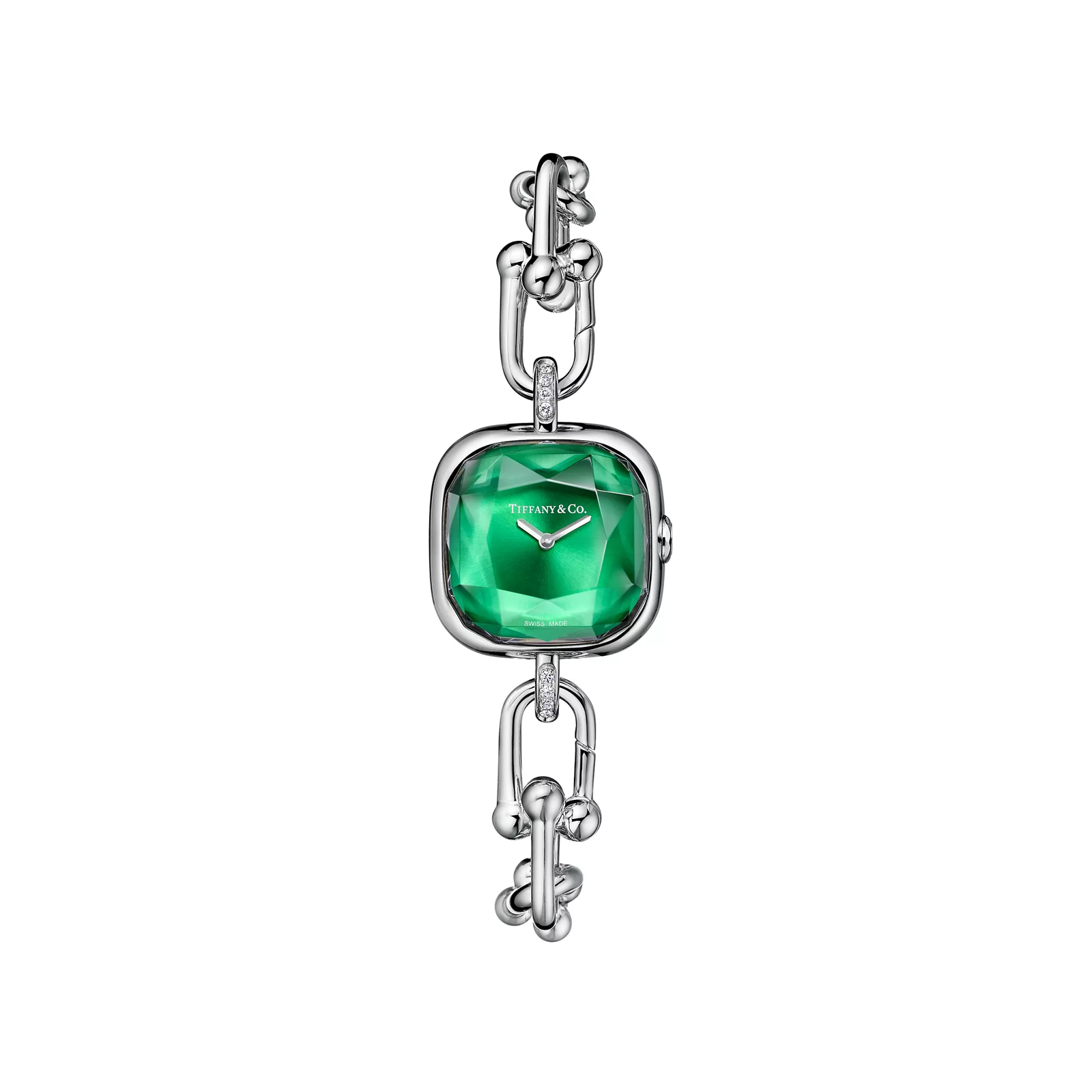 Watch in Sterling Silver and Steel with Diamonds
