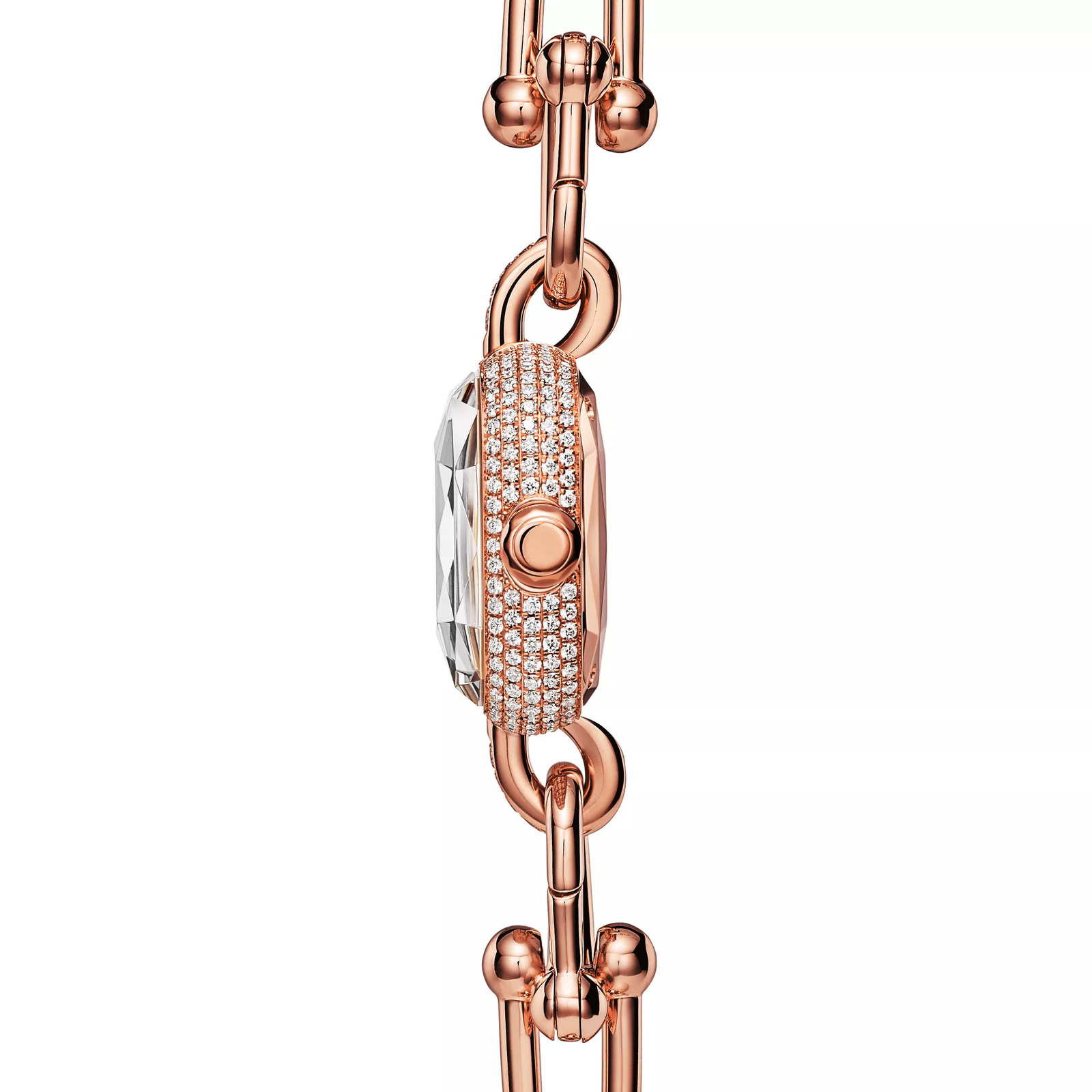 Watch in Rose Gold with a Pave Diamond Dial
