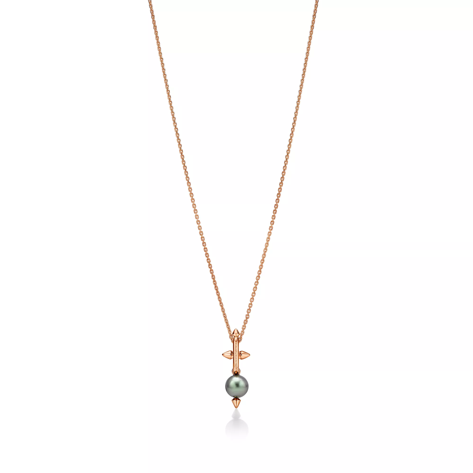 Tahitian Pearl Pendant in Gold with Diamonds