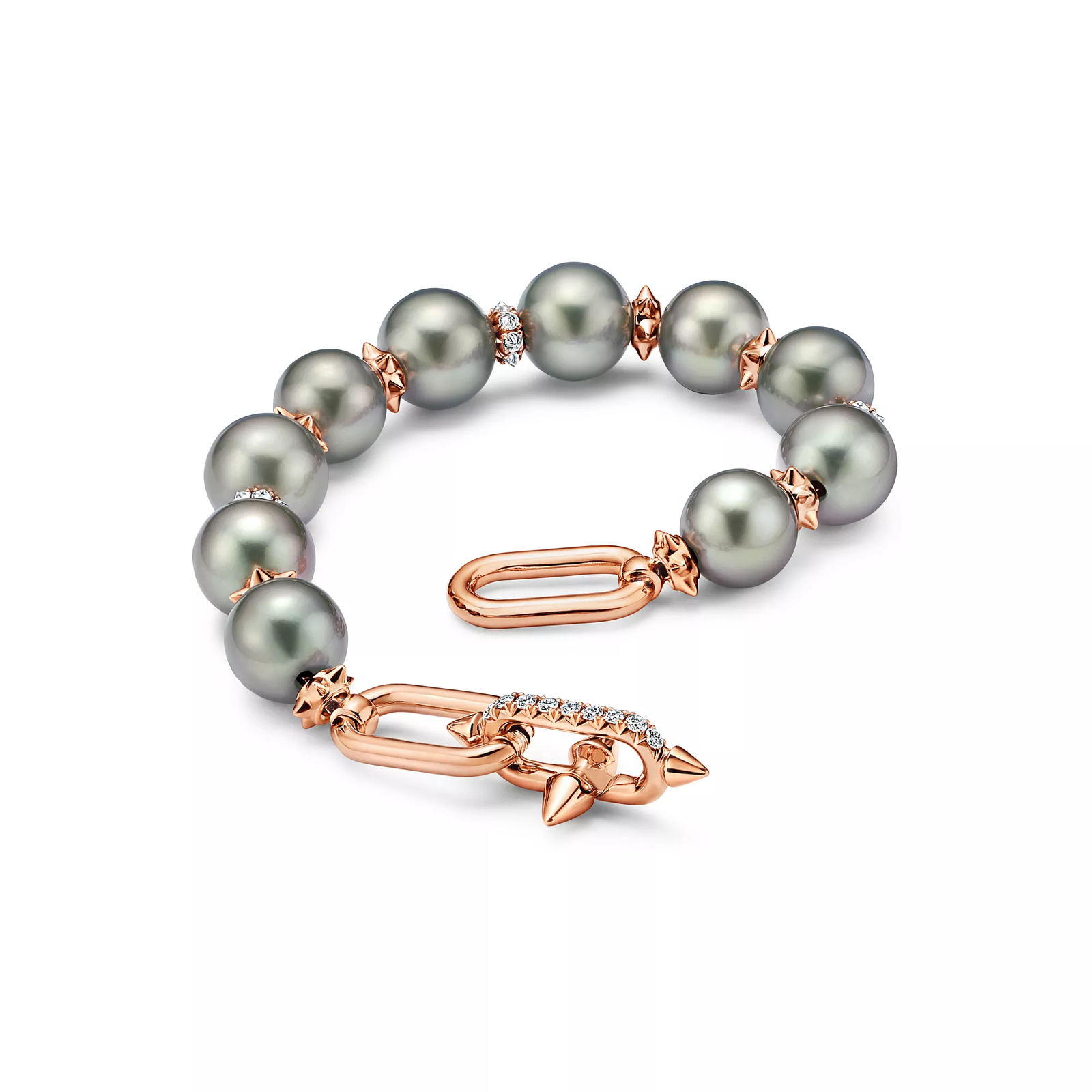 Tahitian Pearl Bracelet in Gold with Diamonds