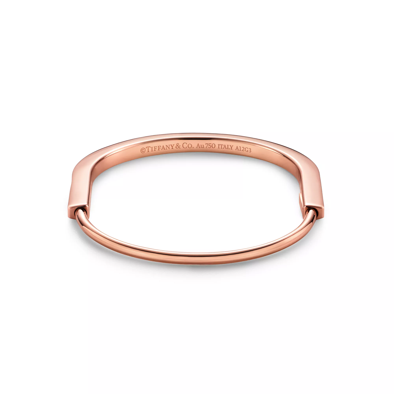Narrow Bangle in Rose Gold with Pink Sapphires