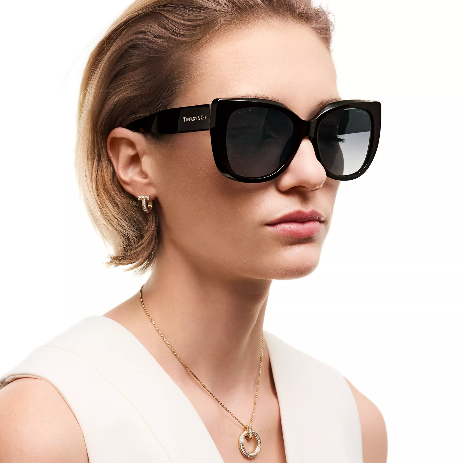 Sunglasses in Black Acetate with Polarized Gray Gradient Lenses