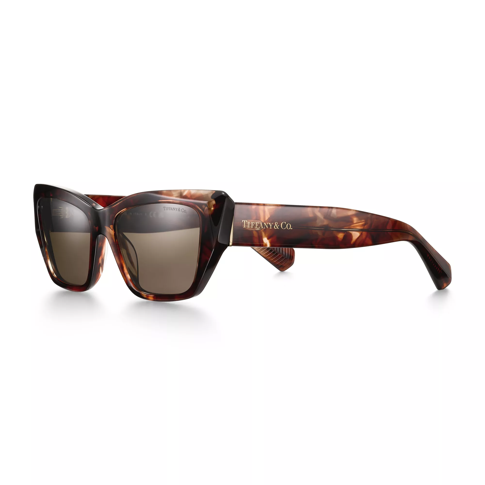 Sunglasses in Tortoise Acetate with Light Brown Lenses