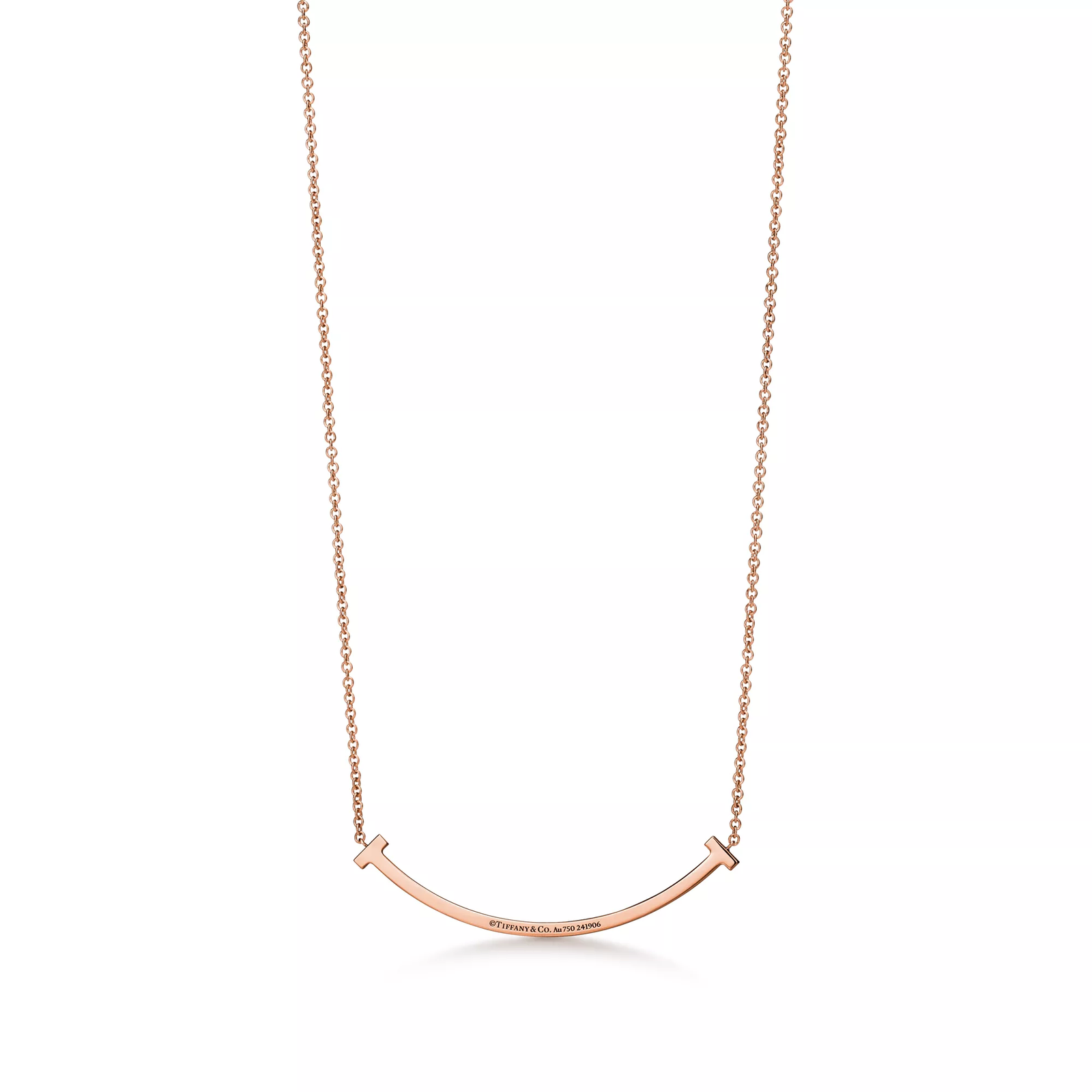 Smile Small Pendant in Rose Gold with Diamonds