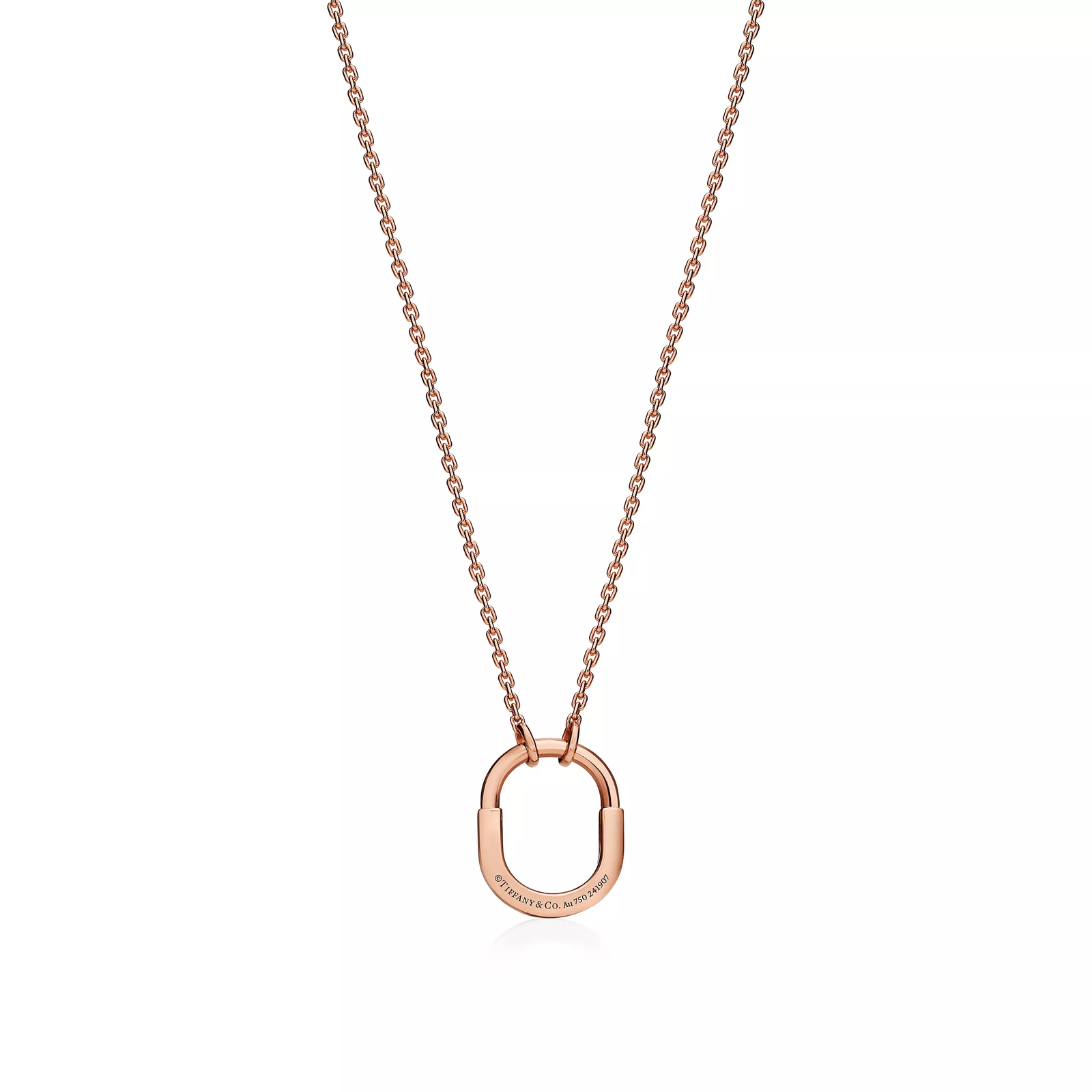 Small Pendant in Rose Gold with Pink Sapphires
