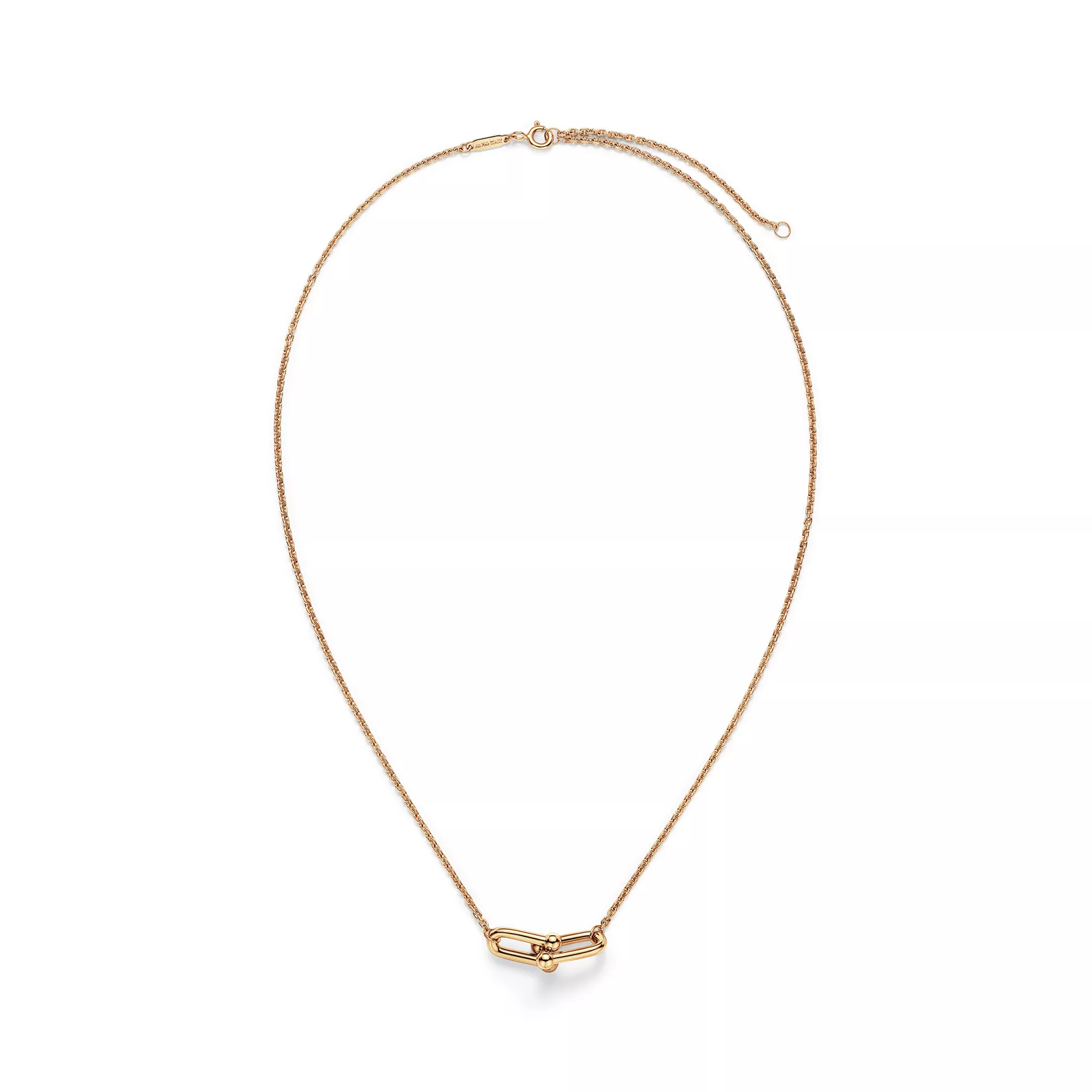 Small Double Link Pendant in Yellow Gold