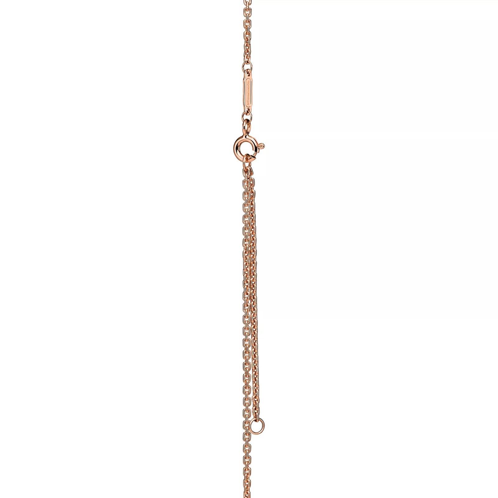 Double Link Pendant in Rose Gold with Diamonds