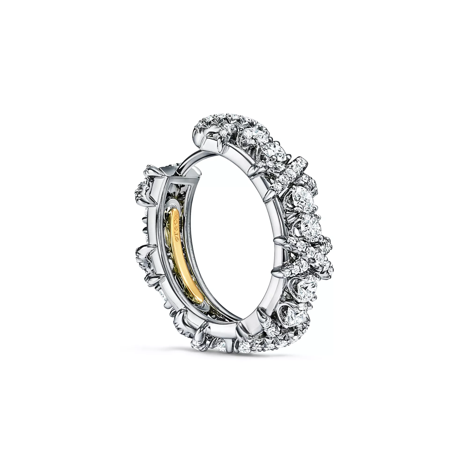 Earrings in Platinum with Diamonds