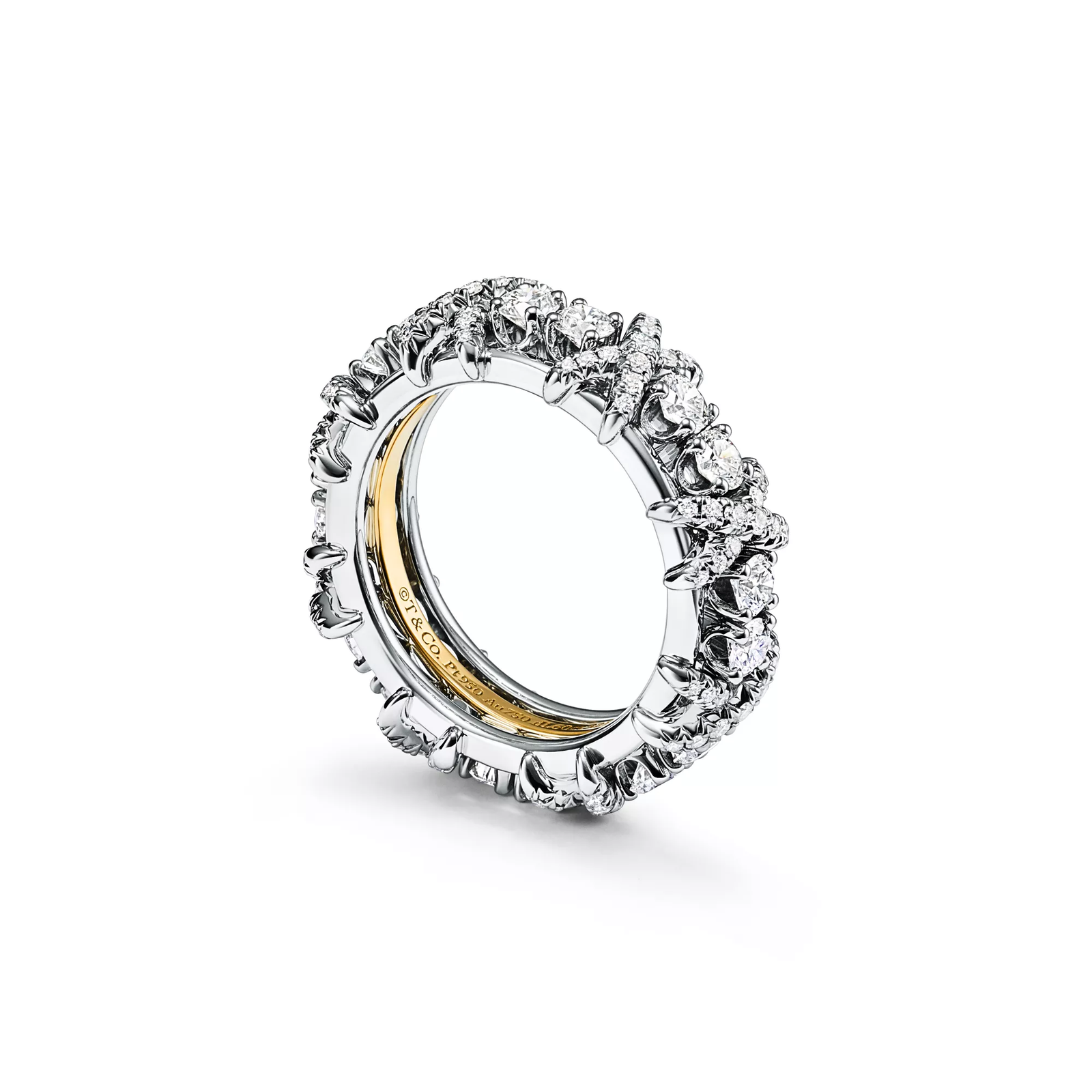 Ring in Platinum with Diamonds