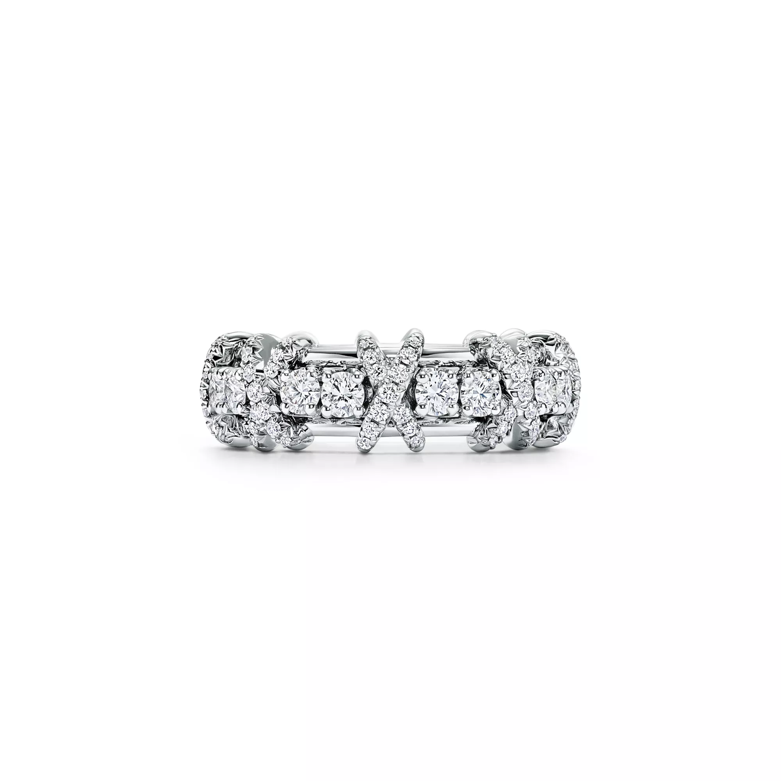 Ring in Platinum with Diamonds
