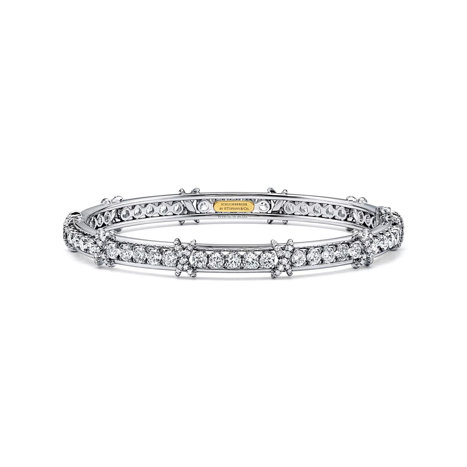 Bangle in Platinum with Diamonds