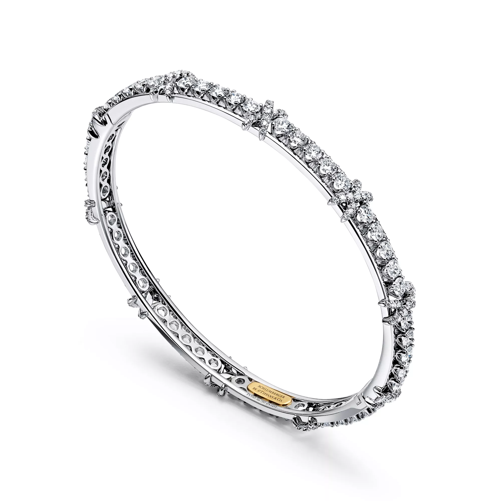 Bangle in Platinum with Diamonds