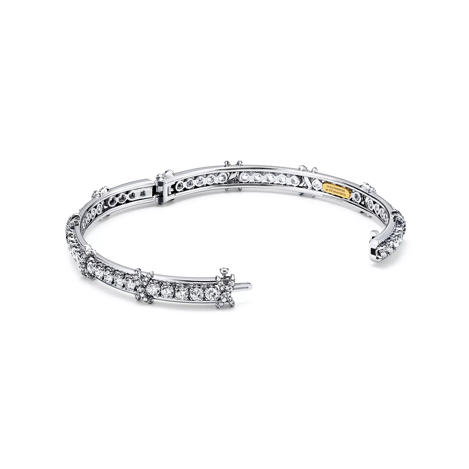 Bangle in Platinum with Diamonds