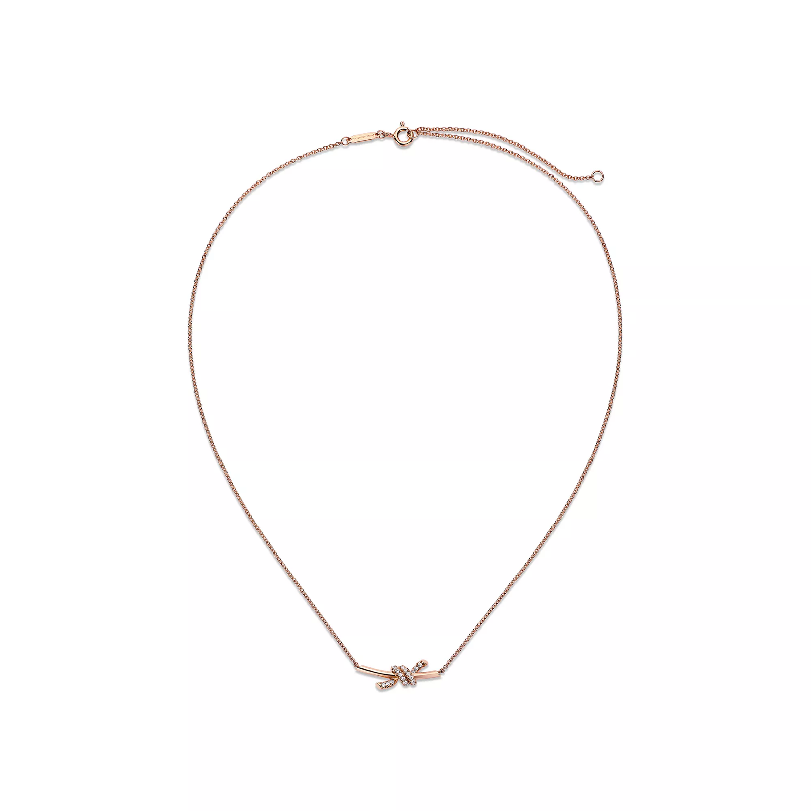 Small Pendant in Rose Gold with Diamonds