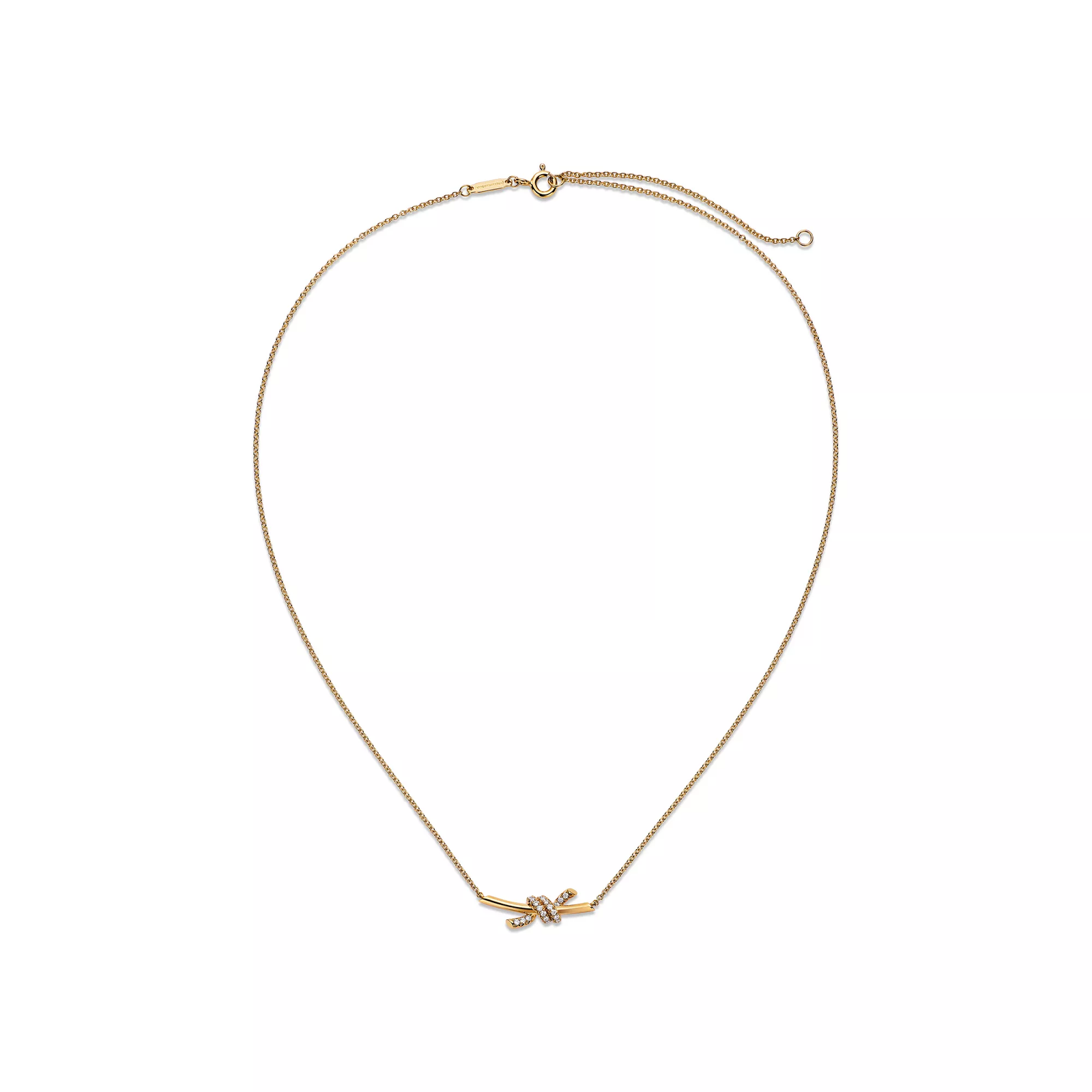 Small Pendant in Yellow Gold with Diamonds