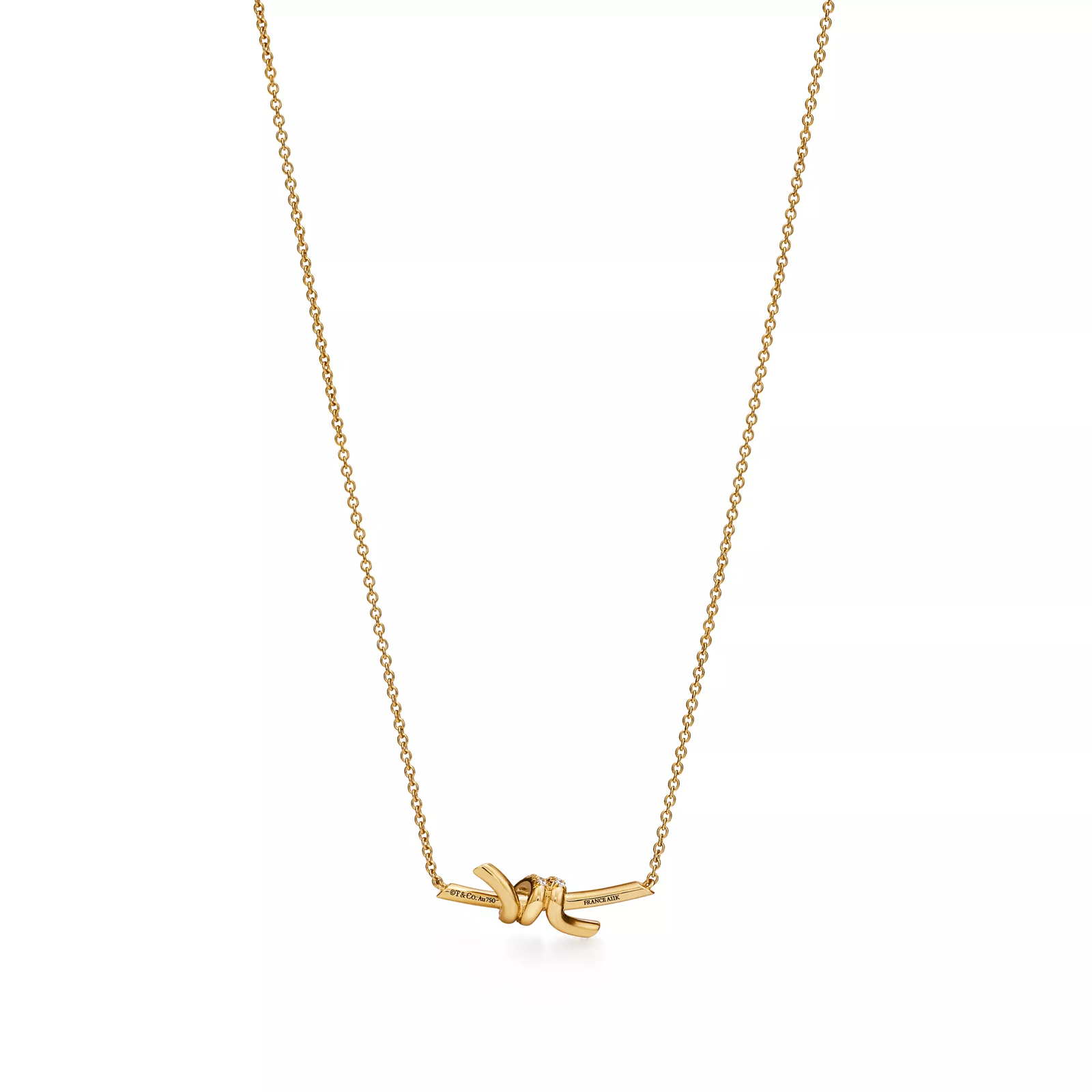 Small Pendant in Yellow Gold with Diamonds