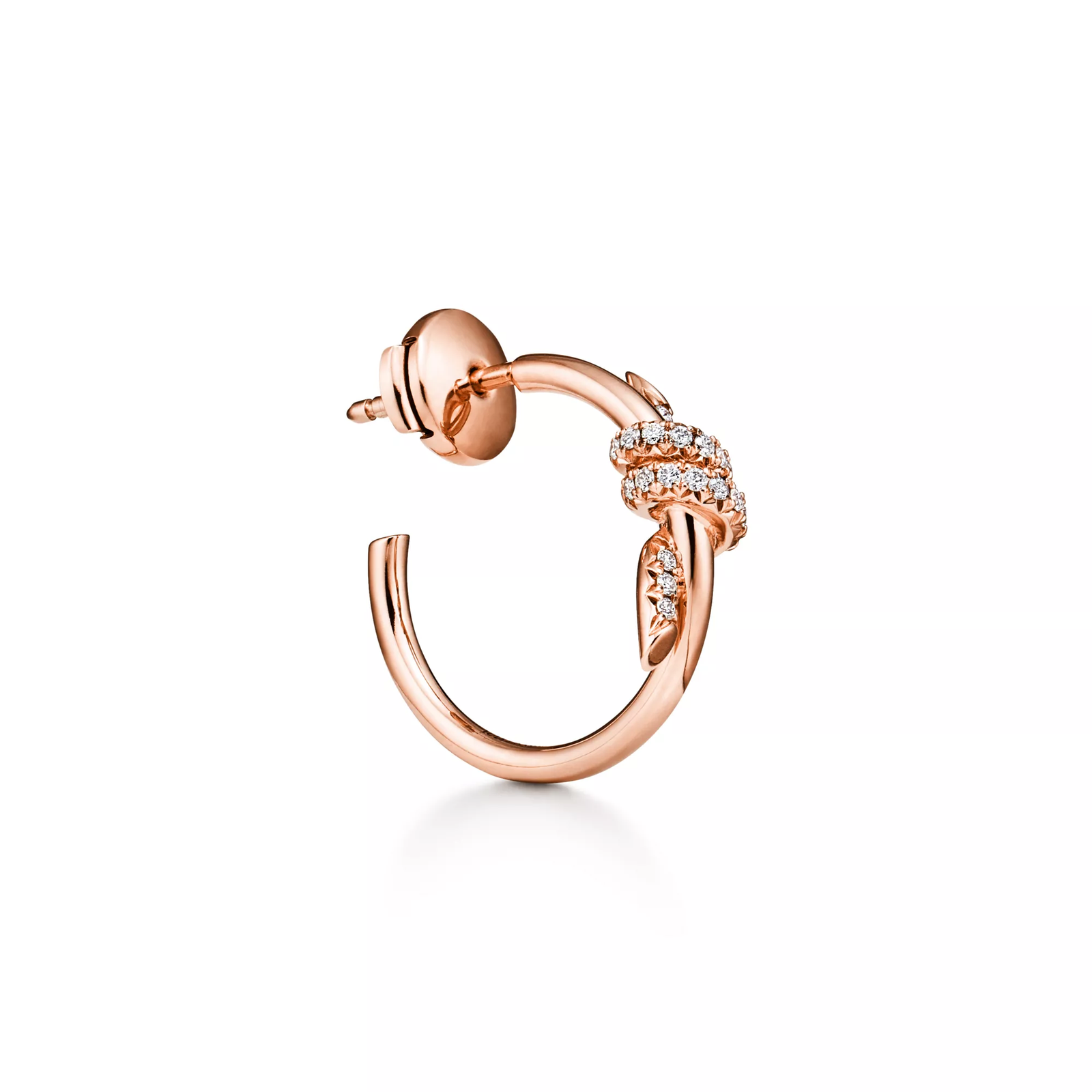 Hoop Earrings in Rose Gold with Diamonds